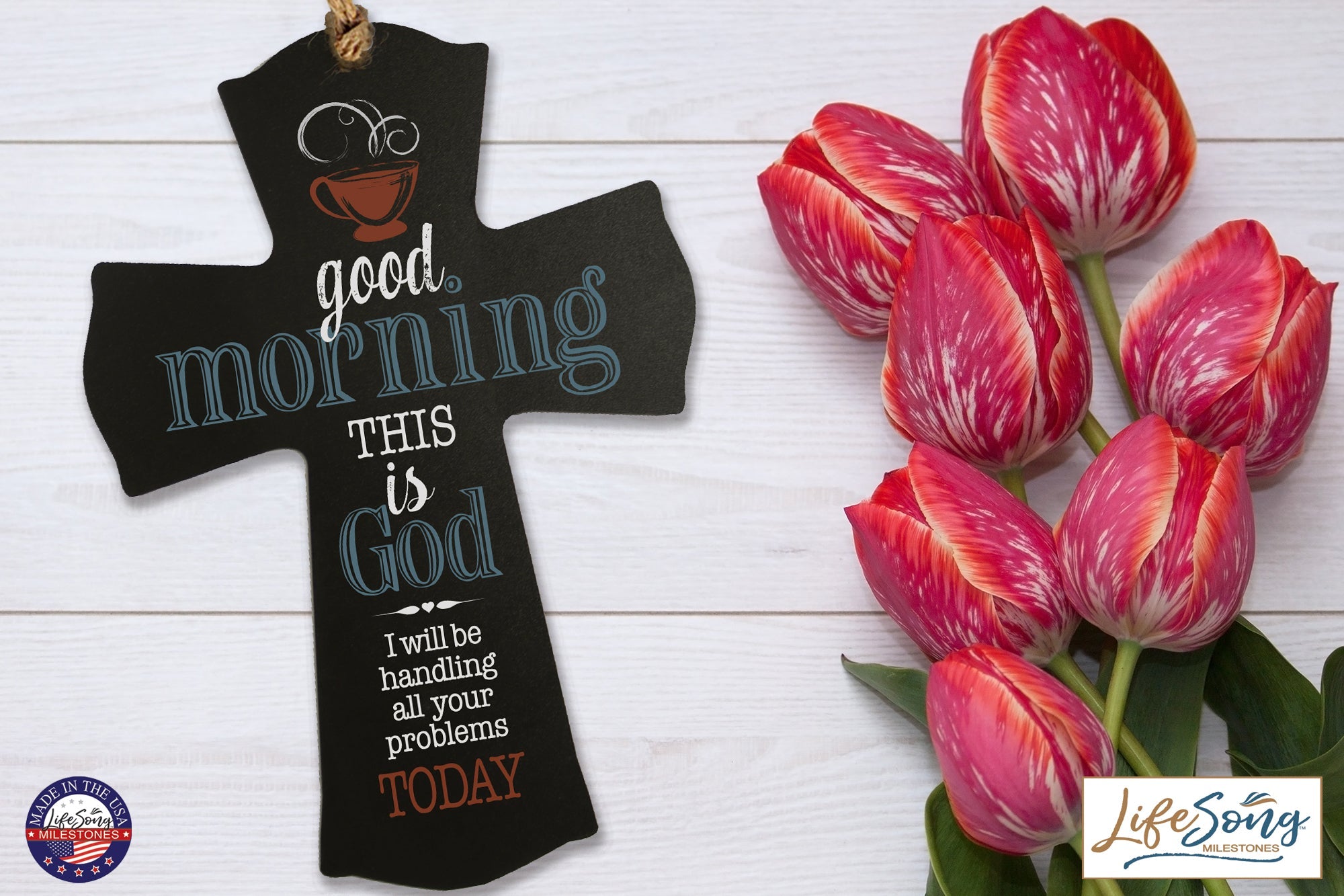 Printed Family Inspirational Crosses 8.5x11 - Good Morning - LifeSong Milestones