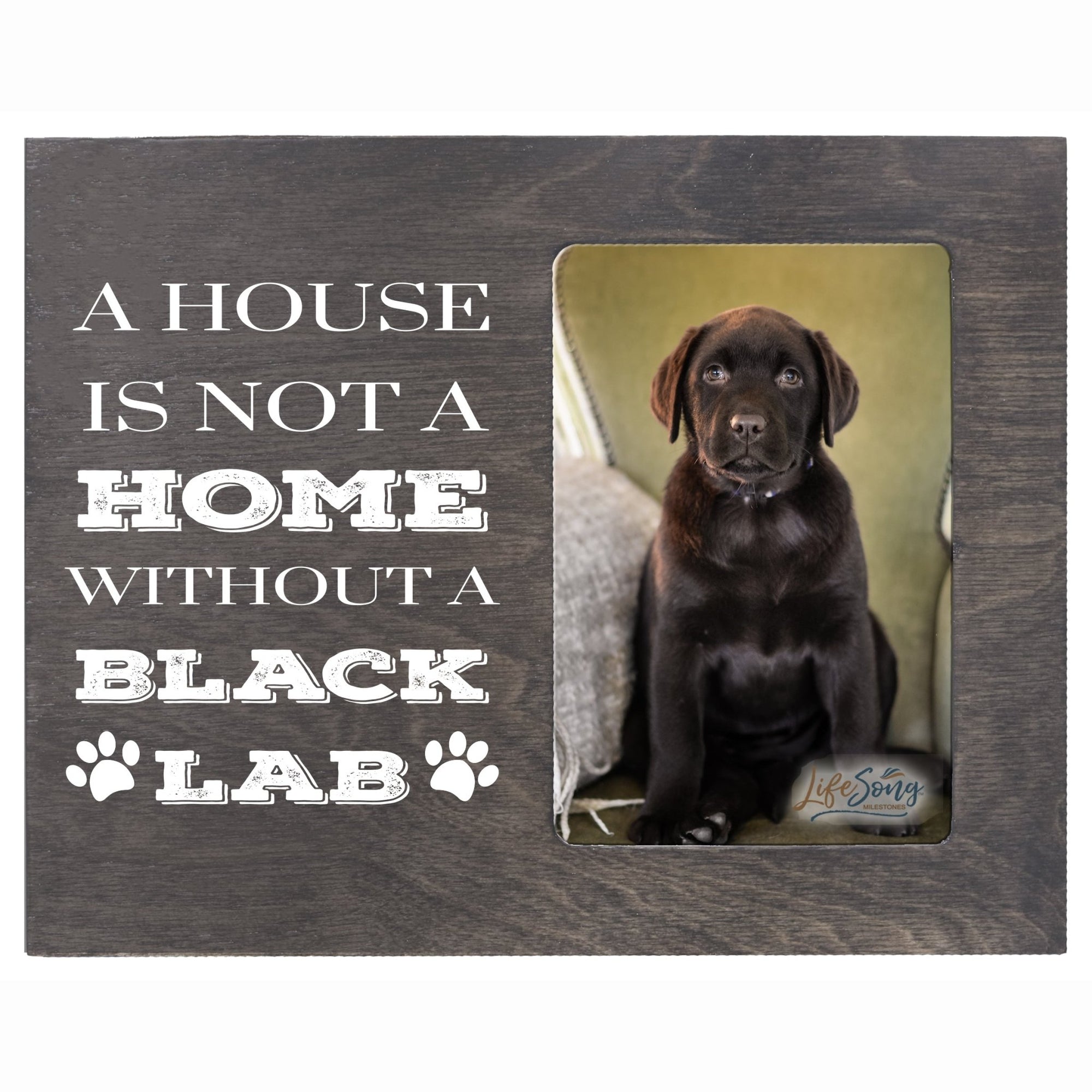 Printed Labrador Retriever Photo Frames - A House Black Lab - LifeSong Milestones