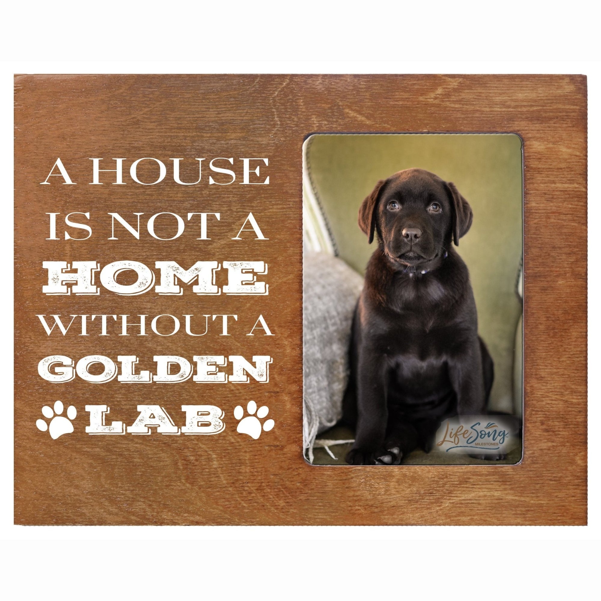 Printed Labrador Retriever Photo Frames - A House Golden Lab - LifeSong Milestones