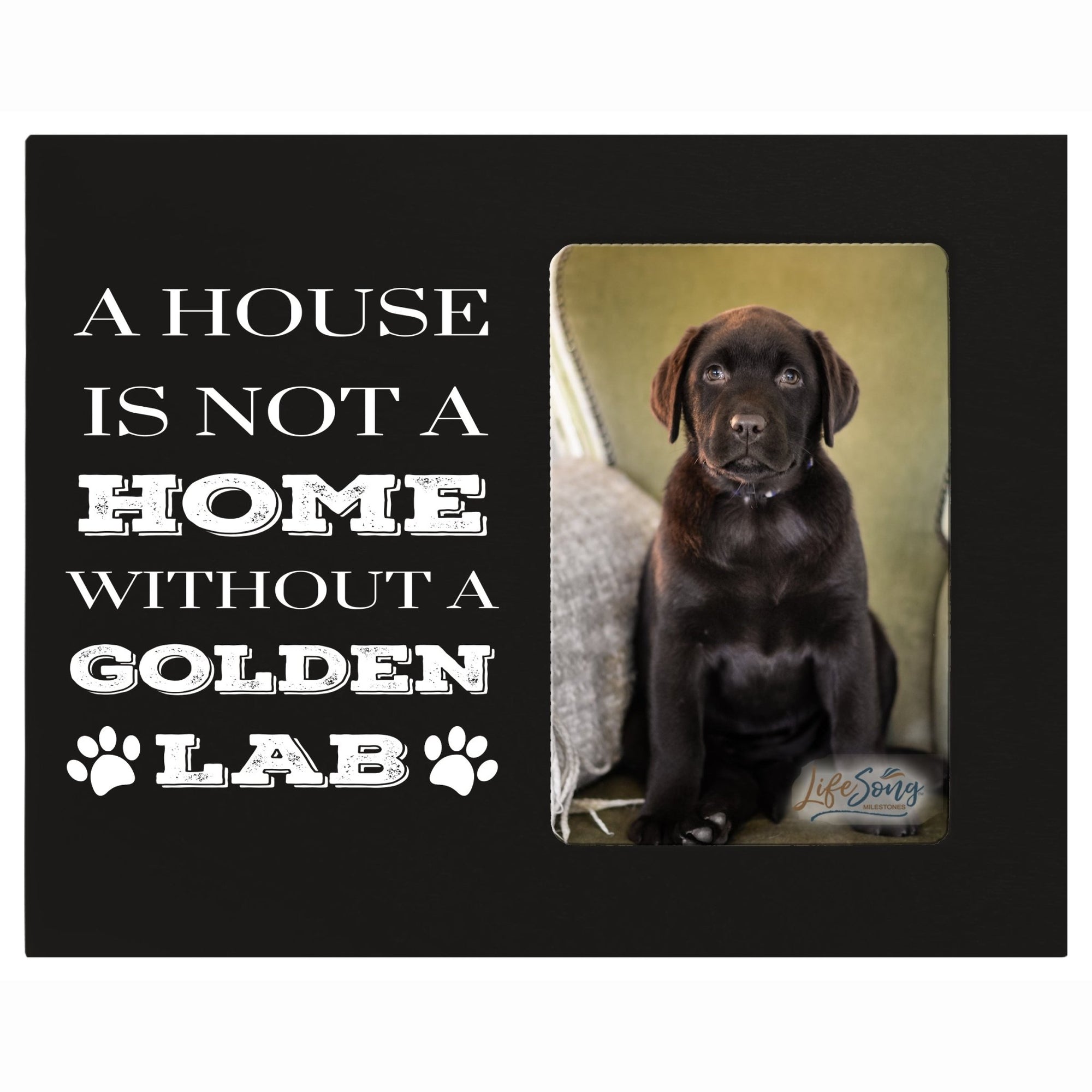 Printed Labrador Retriever Photo Frames - A House Golden Lab - LifeSong Milestones