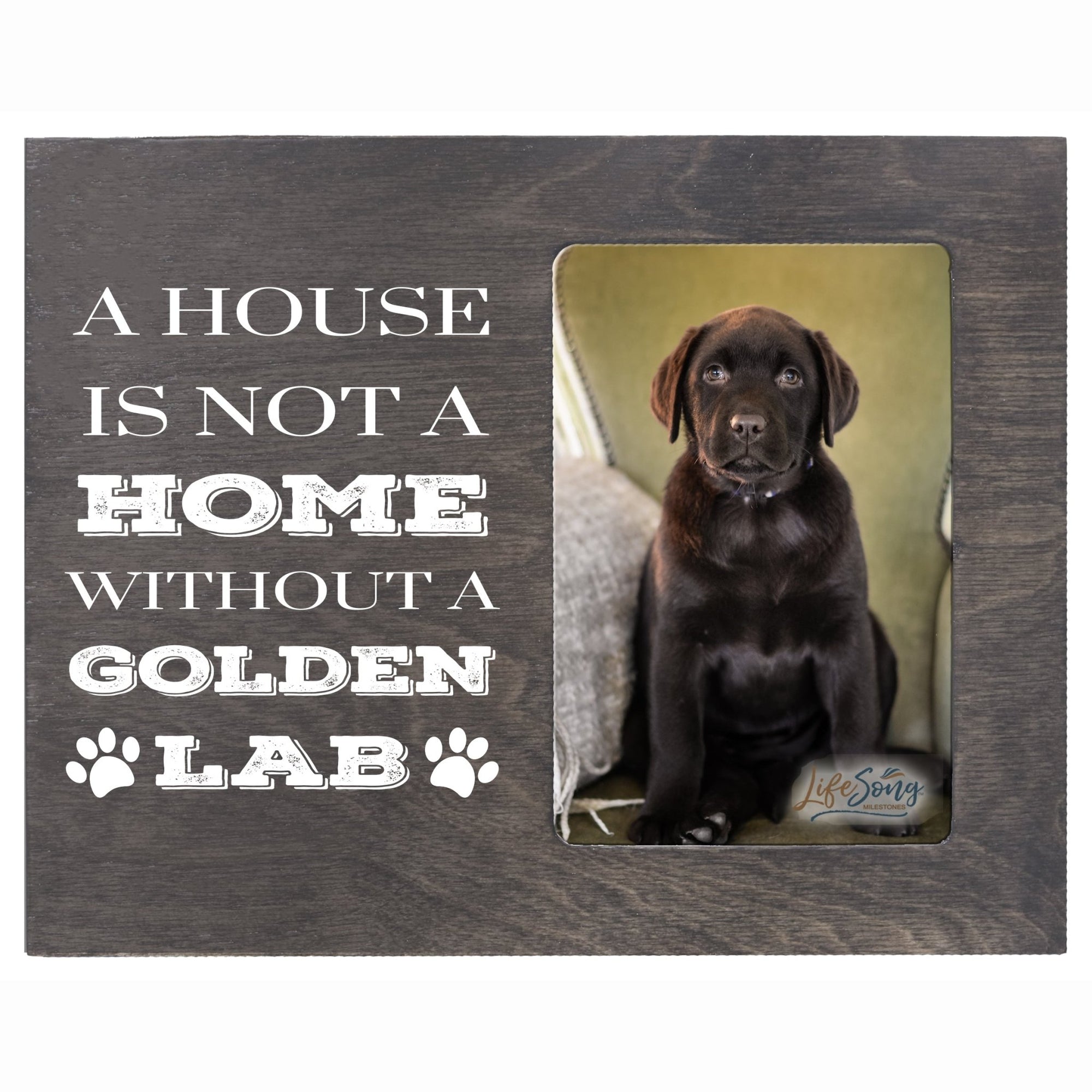 Printed Labrador Retriever Photo Frames - A House Golden Lab - LifeSong Milestones