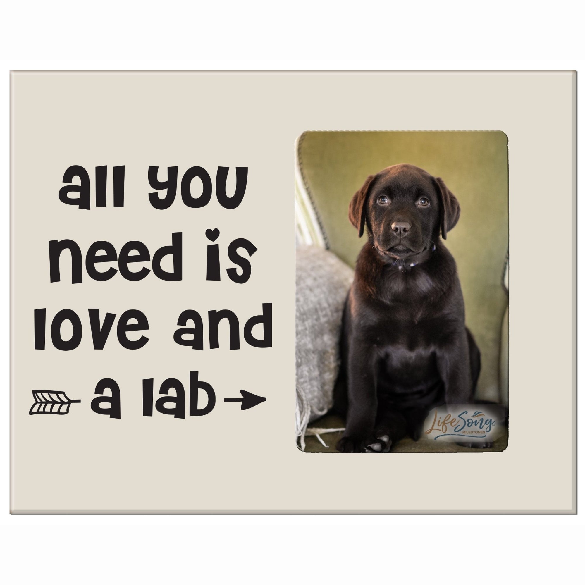 Printed Labrador Retriever Photo Frames - All You Need Arrow - LifeSong Milestones