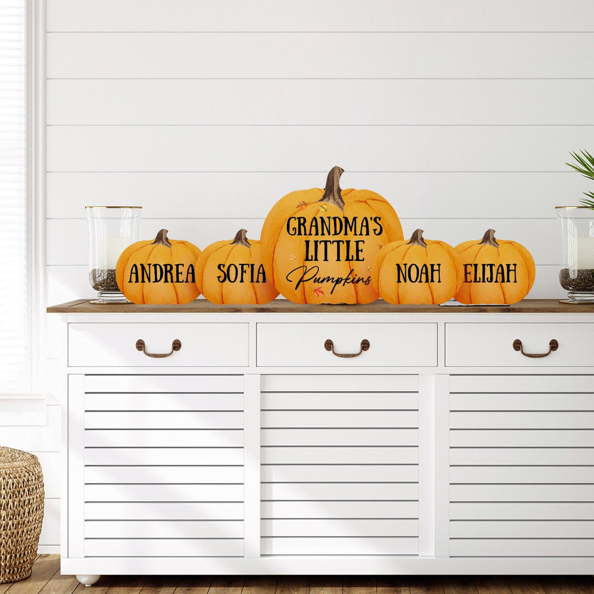 Pumpkin shelf decor Decorative Home Décor - Grandma&#39;s Little Pumpkins Set - LifeSong Milestones