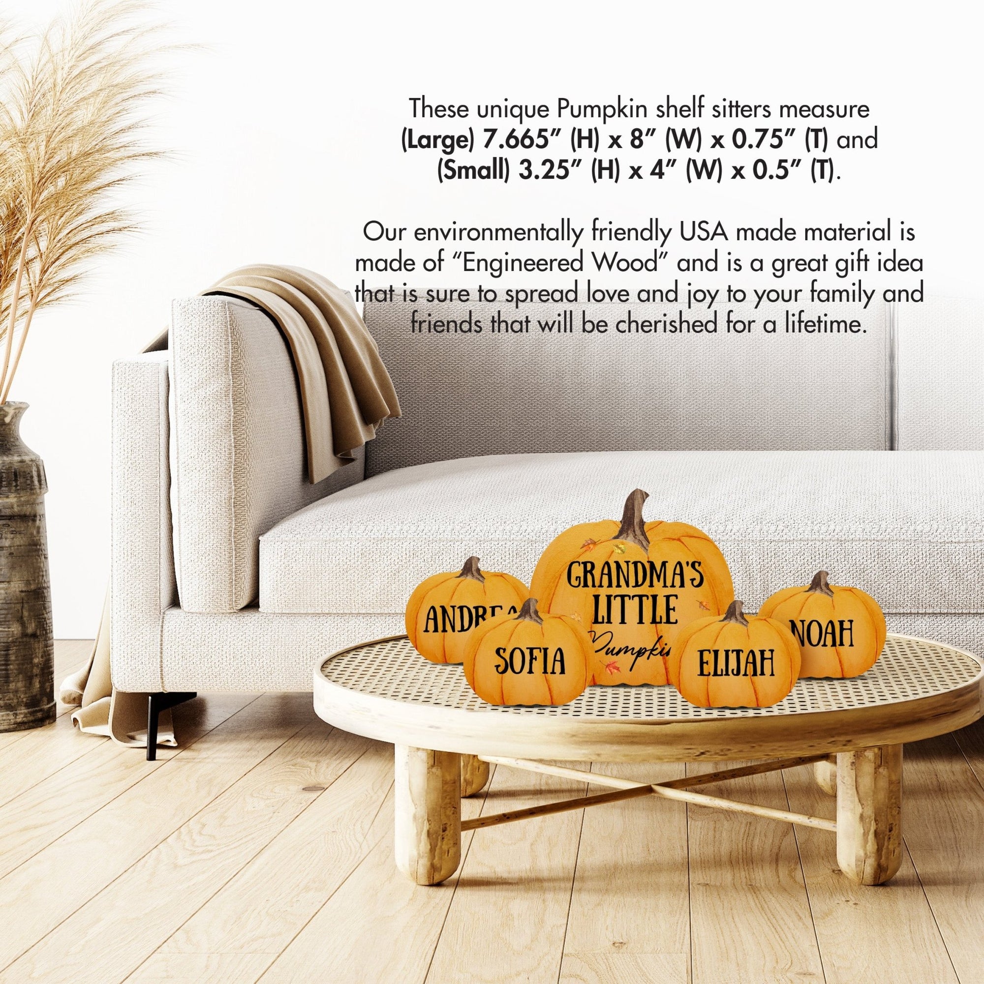 Pumpkin shelf decor Decorative Home Décor - Grandma's Little Pumpkins Set - LifeSong Milestones