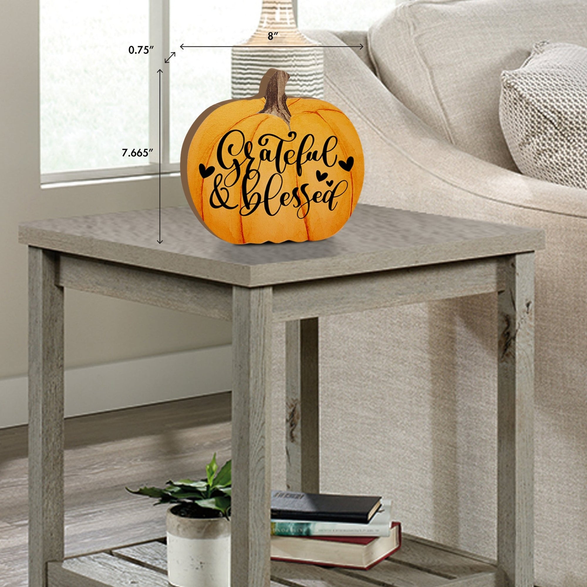 Pumpkin shelf decor Decorative Home Décor - Grateful & Blessed - LifeSong Milestones