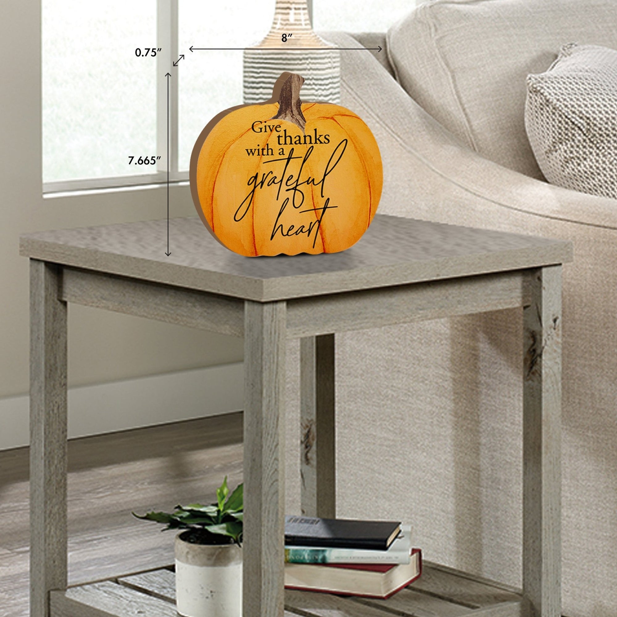 Pumpkin shelf decor Decorative Home Décor - Grateful Heart - LifeSong Milestones