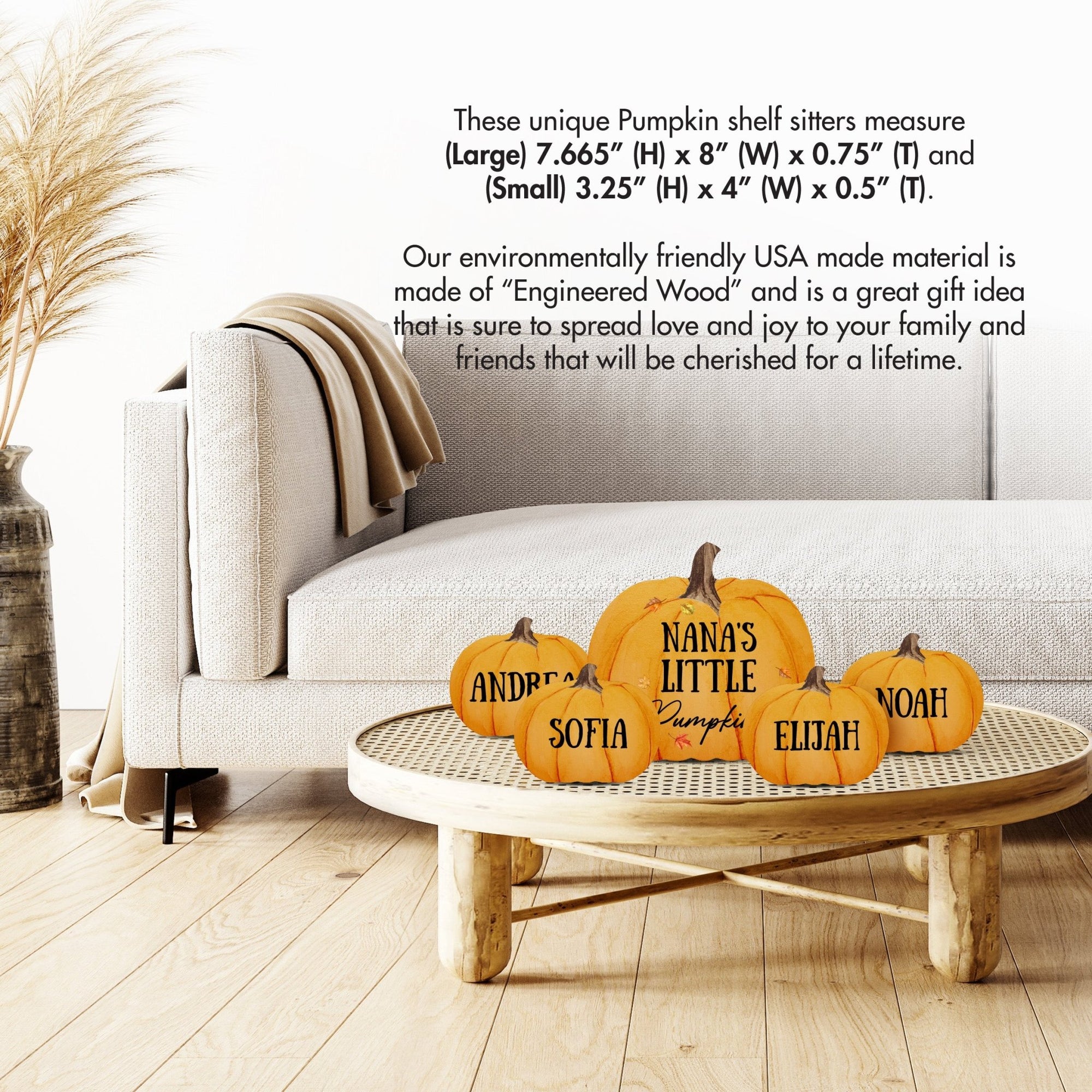 Pumpkin shelf decor Decorative Home Décor - Nana's Little Pumpkins Set - LifeSong Milestones