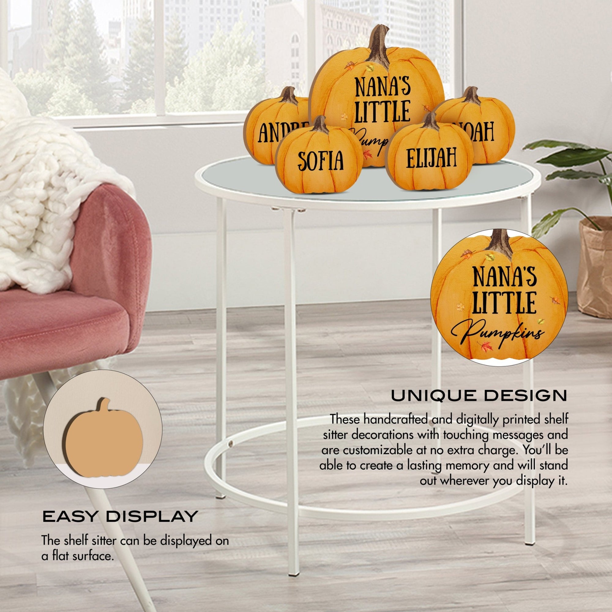 Pumpkin shelf decor Decorative Home Décor - Nana's Little Pumpkins Set - LifeSong Milestones