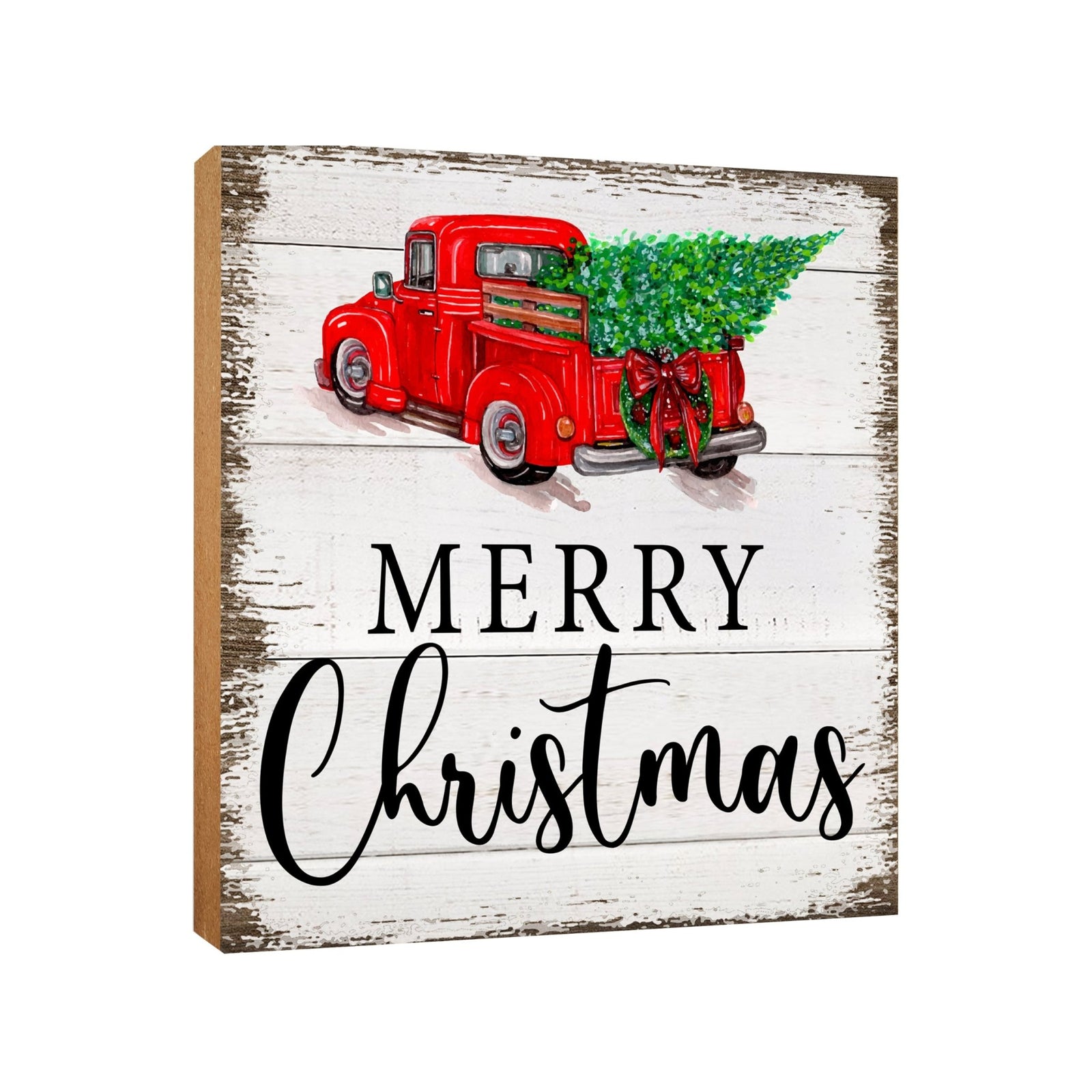 Red Farm Truck Christmas Tree Shelf Décor - LifeSong Milestones