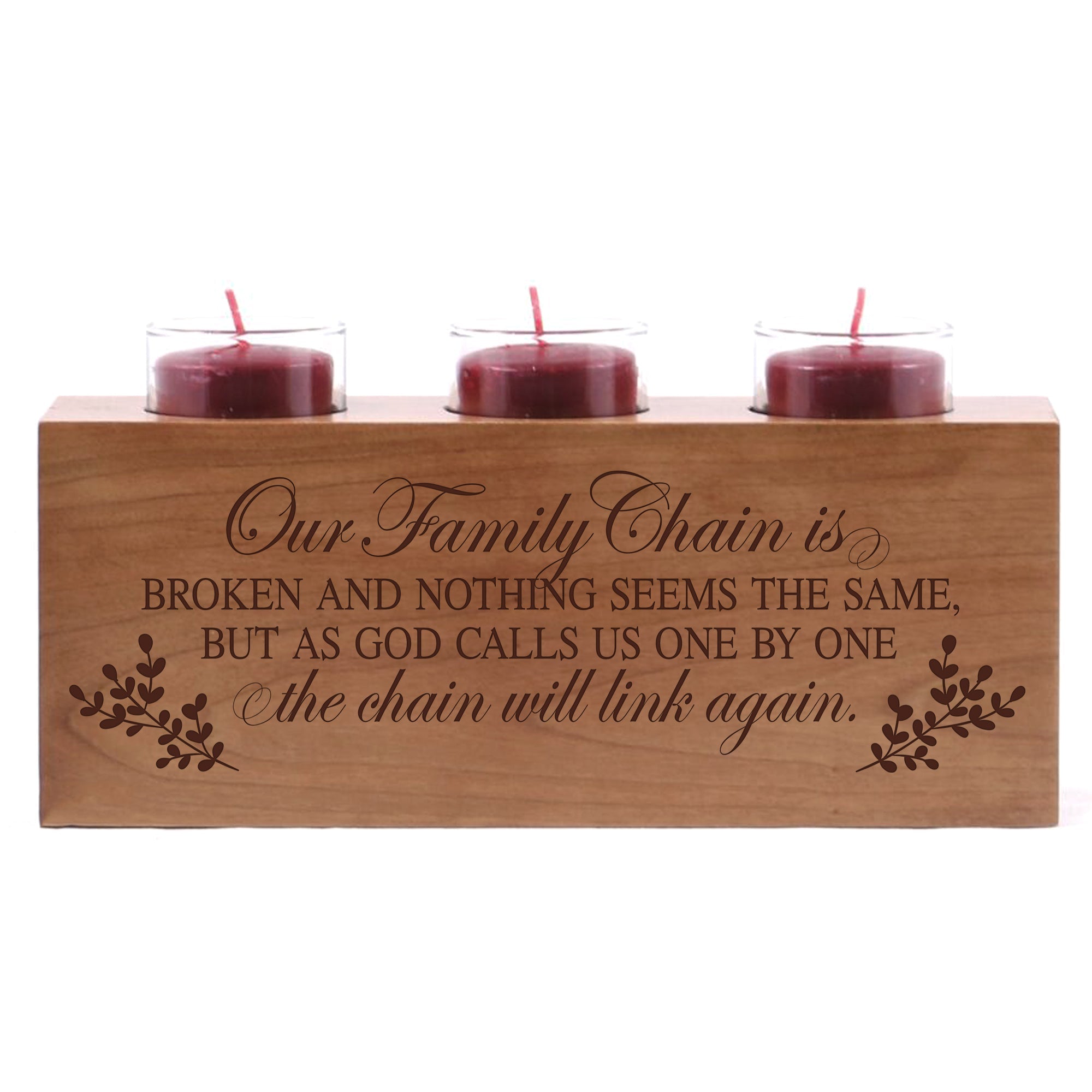 Remembrance Memorial 3 Candle Holder - Our Family Chain - LifeSong Milestones