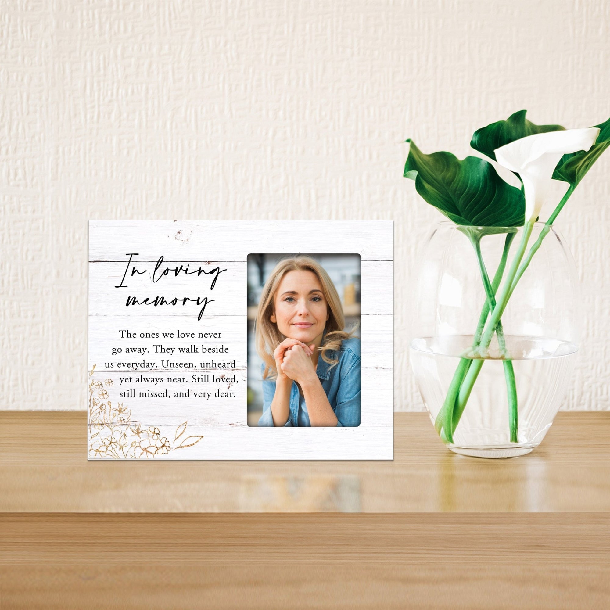 Rustic-Inspired Wooden Human Memorial Frames That Holds A 4x6in Photo - In Loving Memory The One We Love 1 - LifeSong Milestones