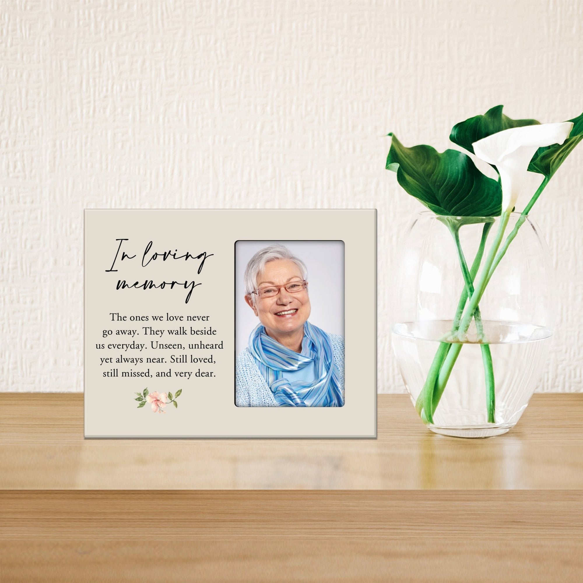 Rustic-Inspired Wooden Human Memorial Frames That Holds A 4x6in Photo - In Loving Memory The One We Love 1 - LifeSong Milestones