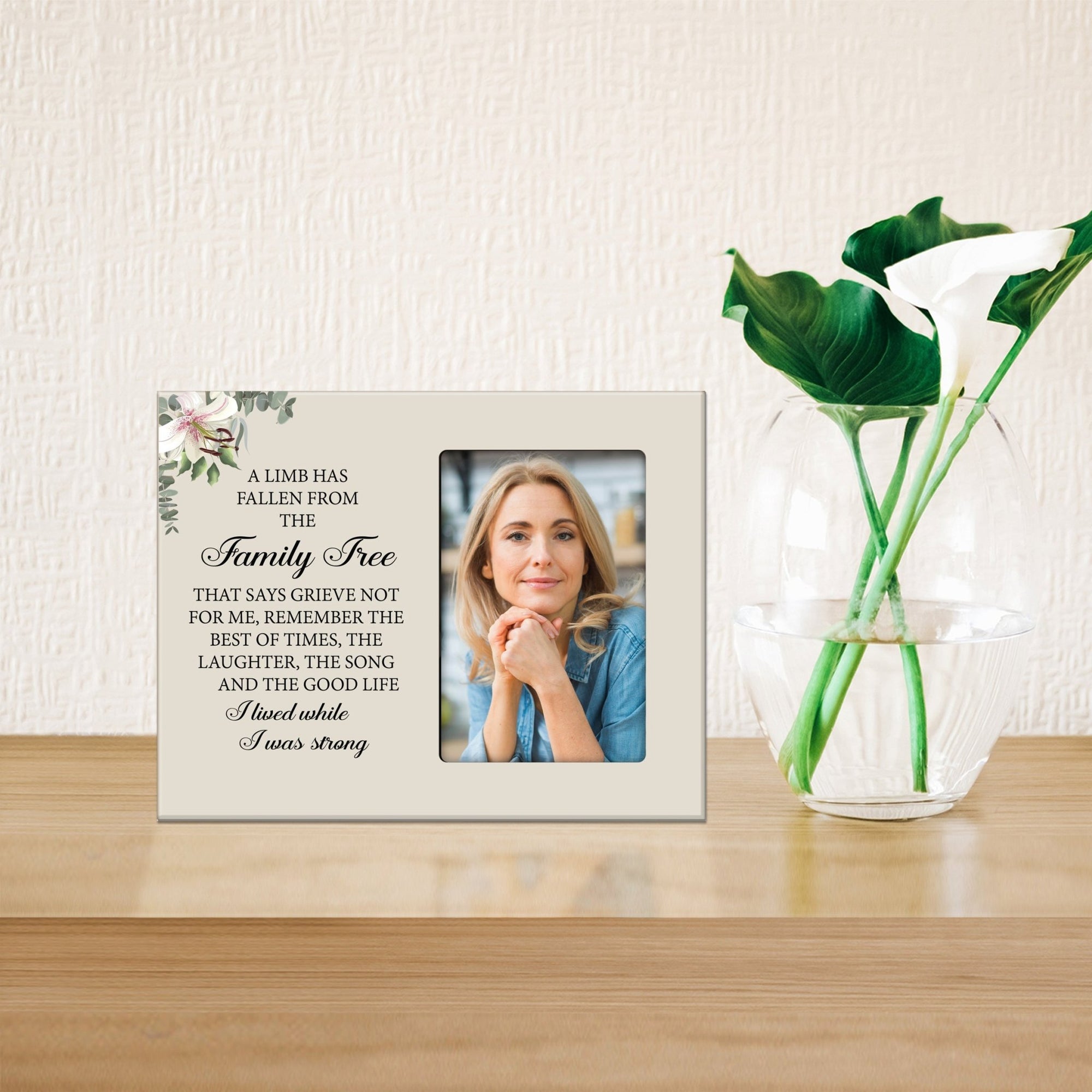 Rustic-Inspired Wooden Human Memorial Frames That Holds A 4x6in Photo - When Tomorrow Starts - LifeSong Milestones