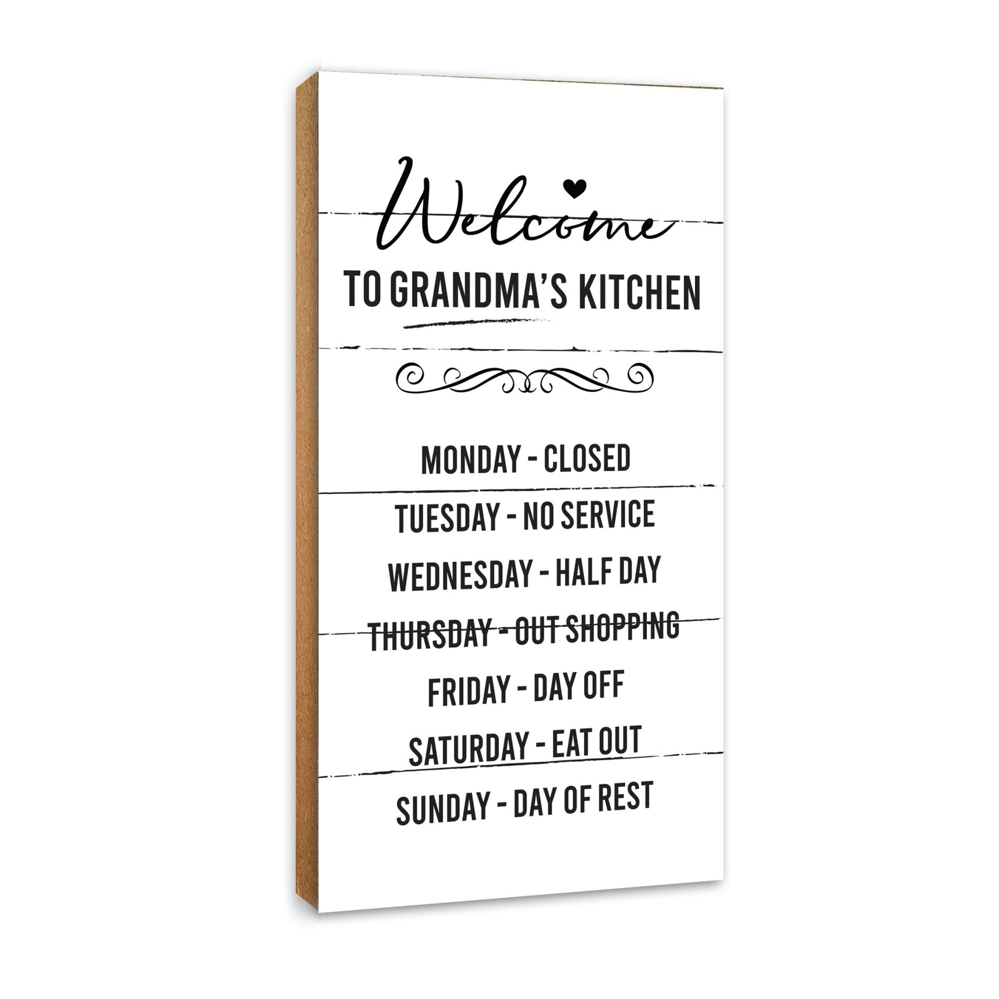 Rustic Kitchen Wooden Wall Plaque Home Décor or Gift Ideas - Welcome To Grandma's Kitchen - LifeSong Milestones