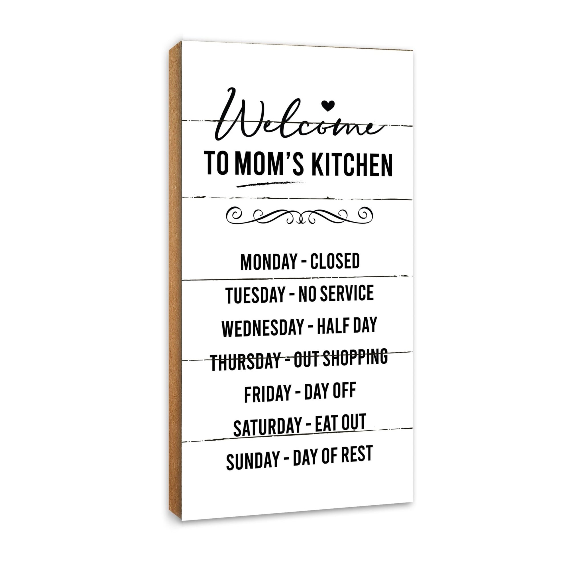 Rustic Kitchen Wooden Wall Plaque Home Décor or Gift Ideas - Welcome To Mom's Kitchen - LifeSong Milestones