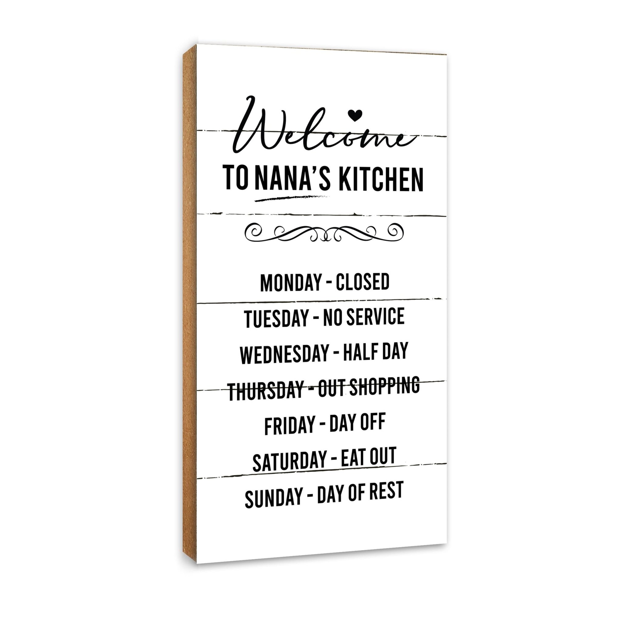 Rustic Kitchen Wooden Wall Plaque Home Décor or Gift Ideas - Welcome To Nana's Kitchen - LifeSong Milestones