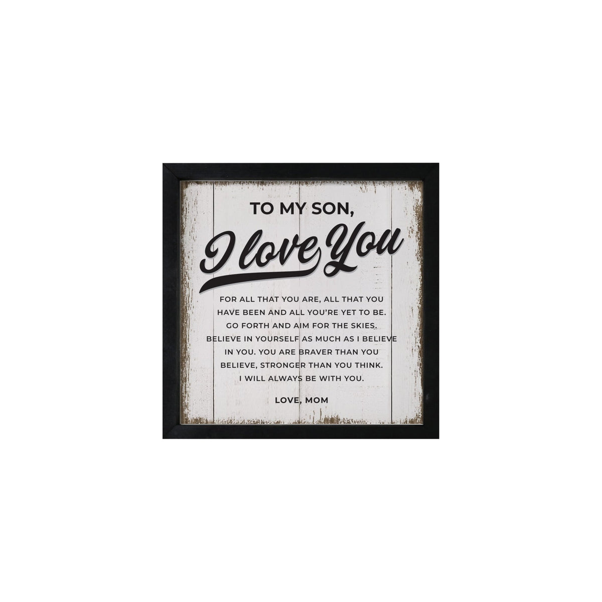 Rustic Wooden Baseball Framed Shadow Box Shelf Décor With Inspiring Bible Verses - I Love You - LifeSong Milestones