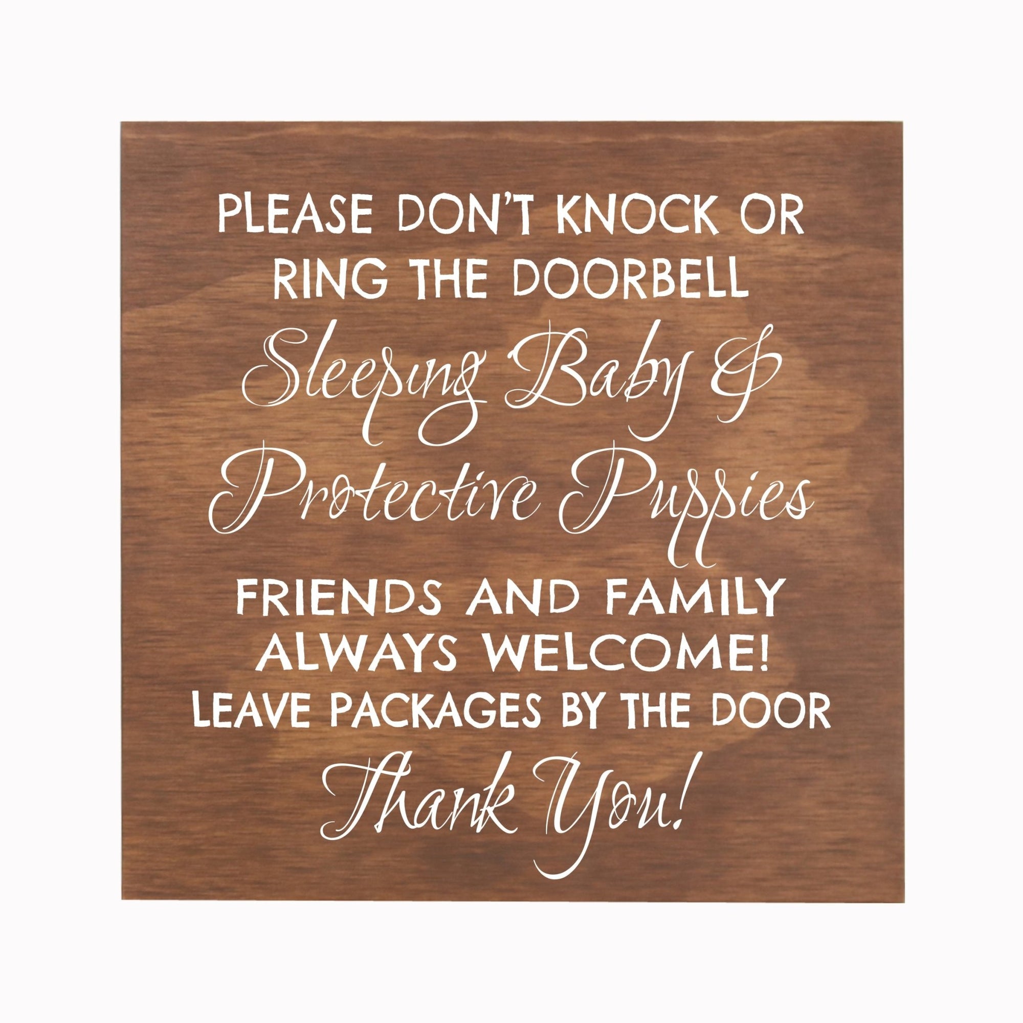Sleeping Baby Rope Sign for Front Door - Friends and Family - LifeSong Milestones
