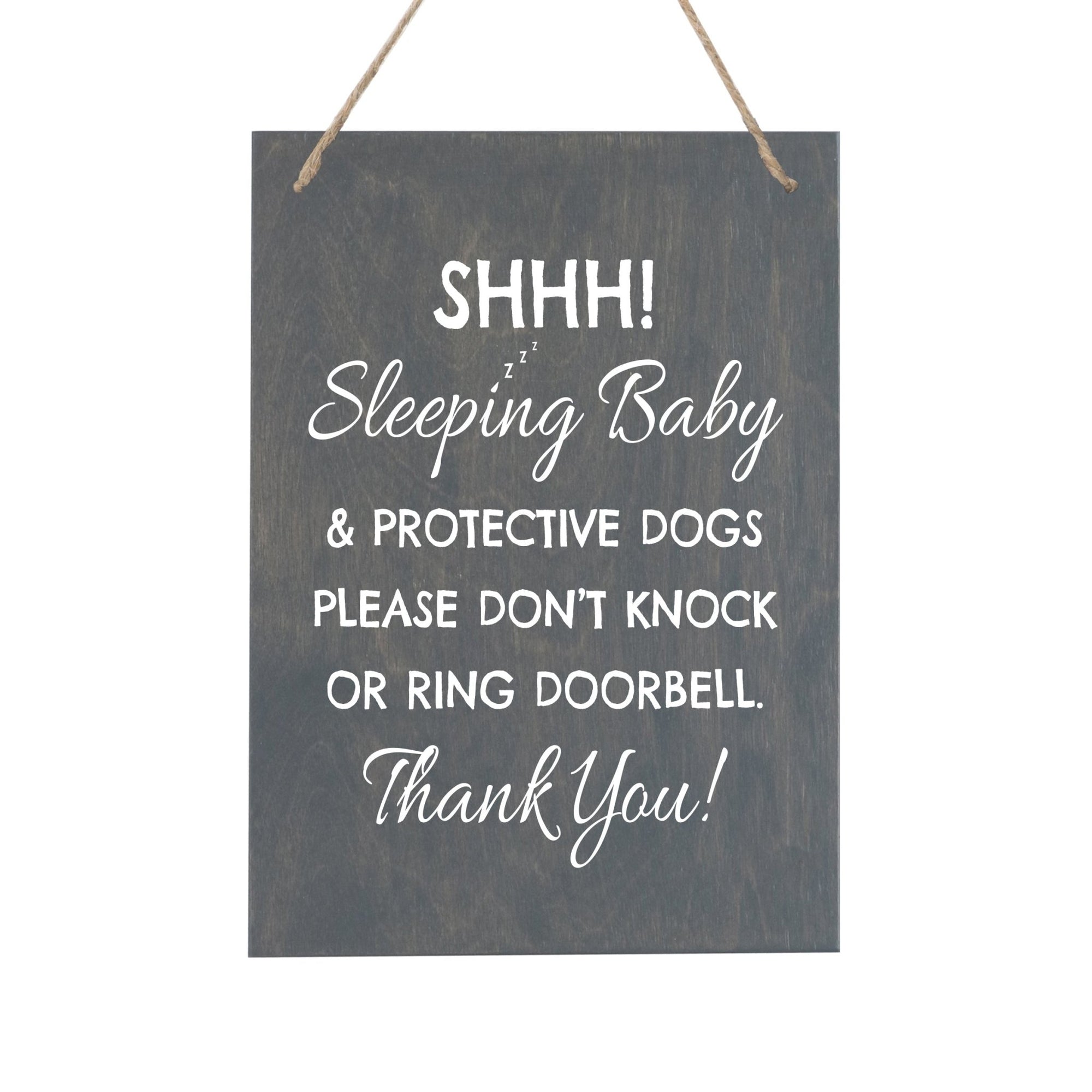 Sleeping Baby Rope Sign for Front Door - Sleeping Baby - LifeSong Milestones