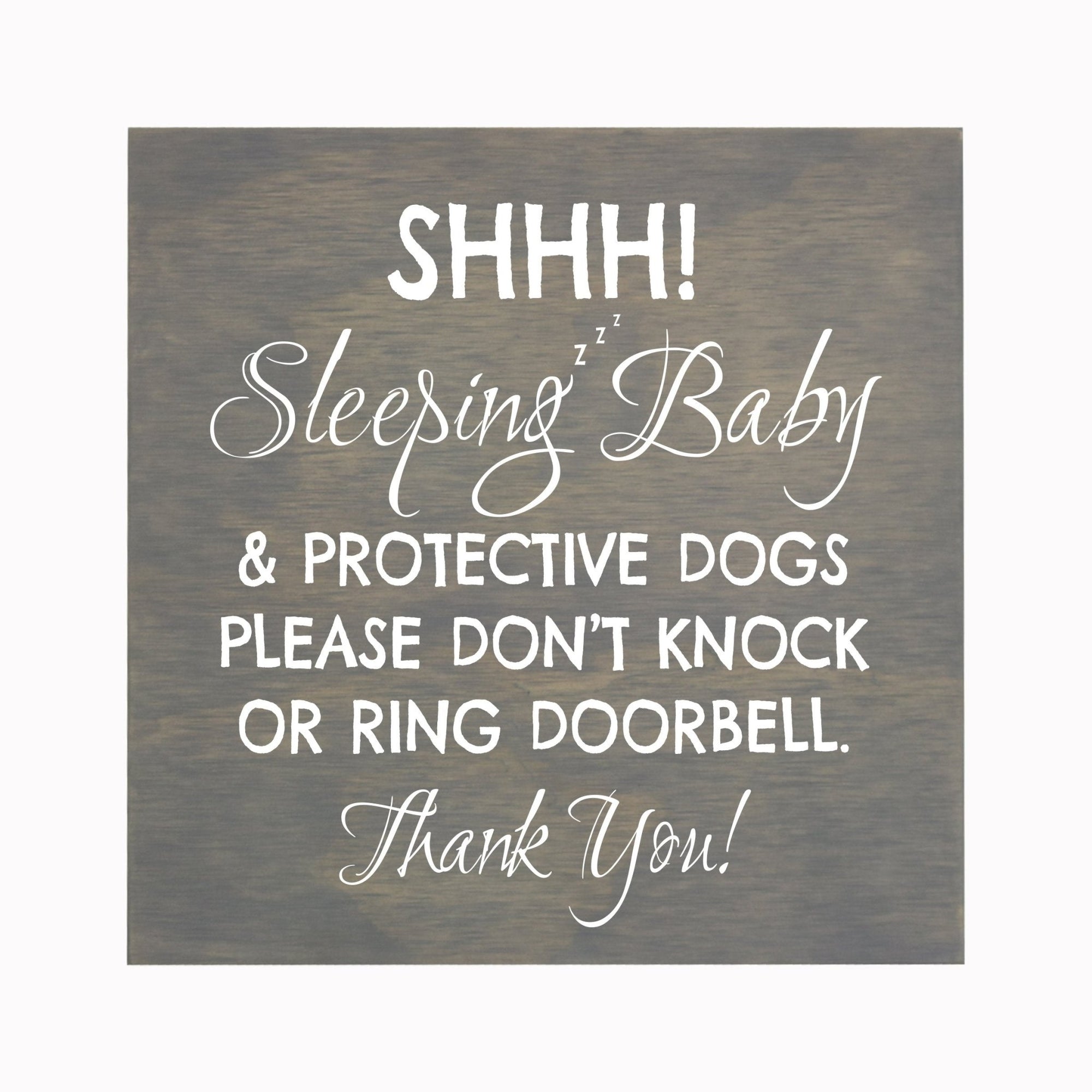 Sleeping Baby Rope Sign for Front Door - Sleeping Baby - LifeSong Milestones