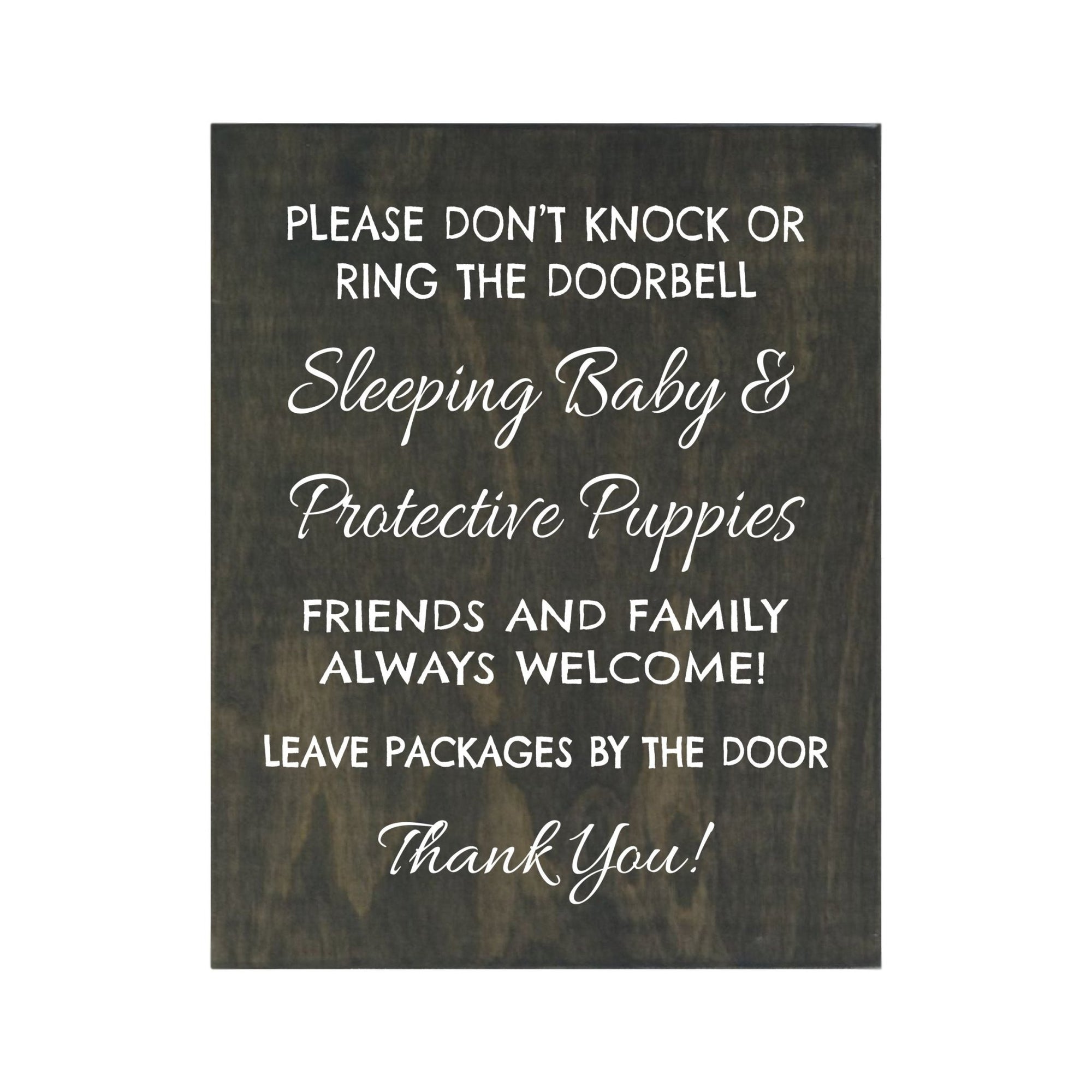 Sleeping Baby Sign for Front Door - Friends and Family - LifeSong Milestones