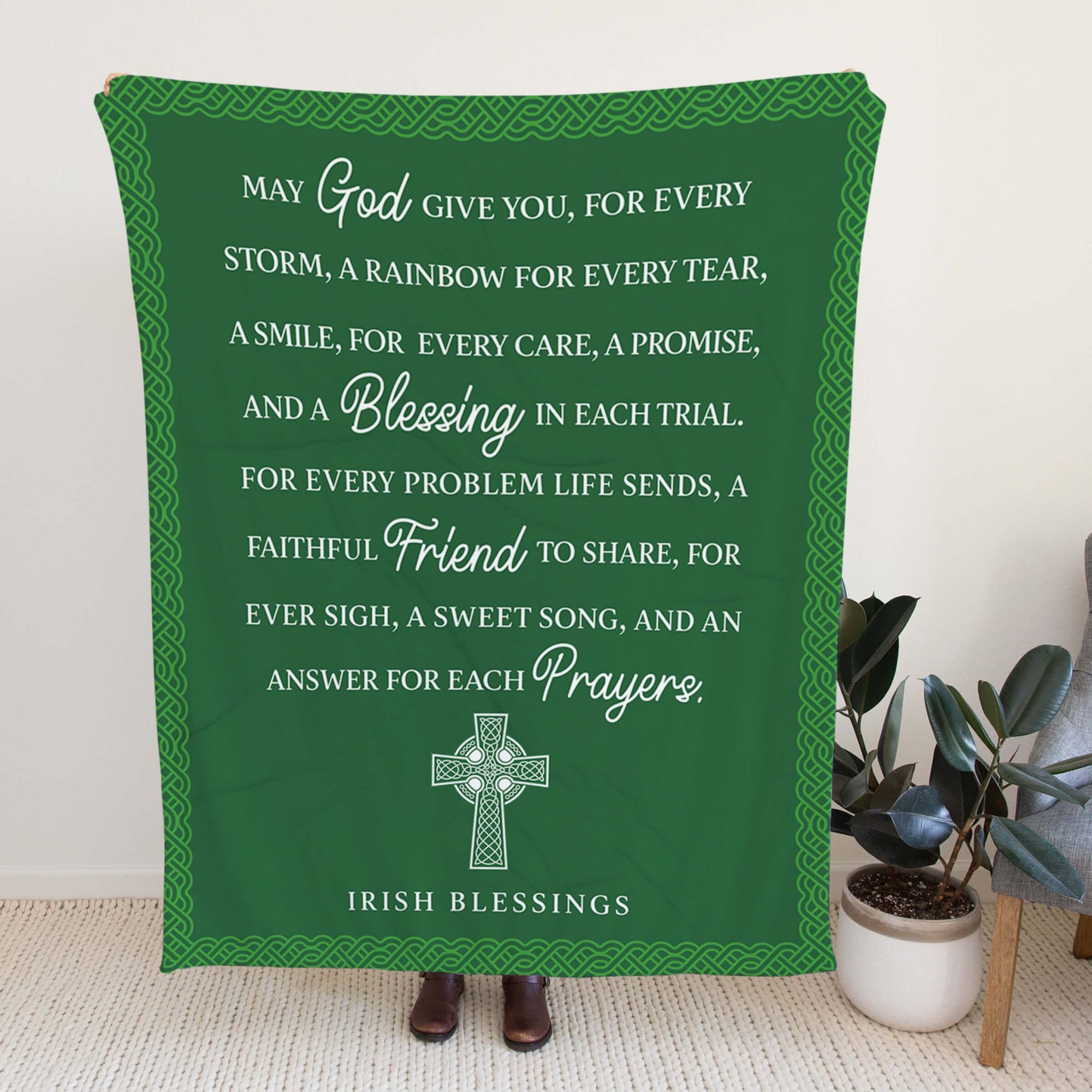 St. Patrick's Day Inspirational Soft And Lightweight Throw Blankets For Home Decor - Irish Blessing - LifeSong Milestones
