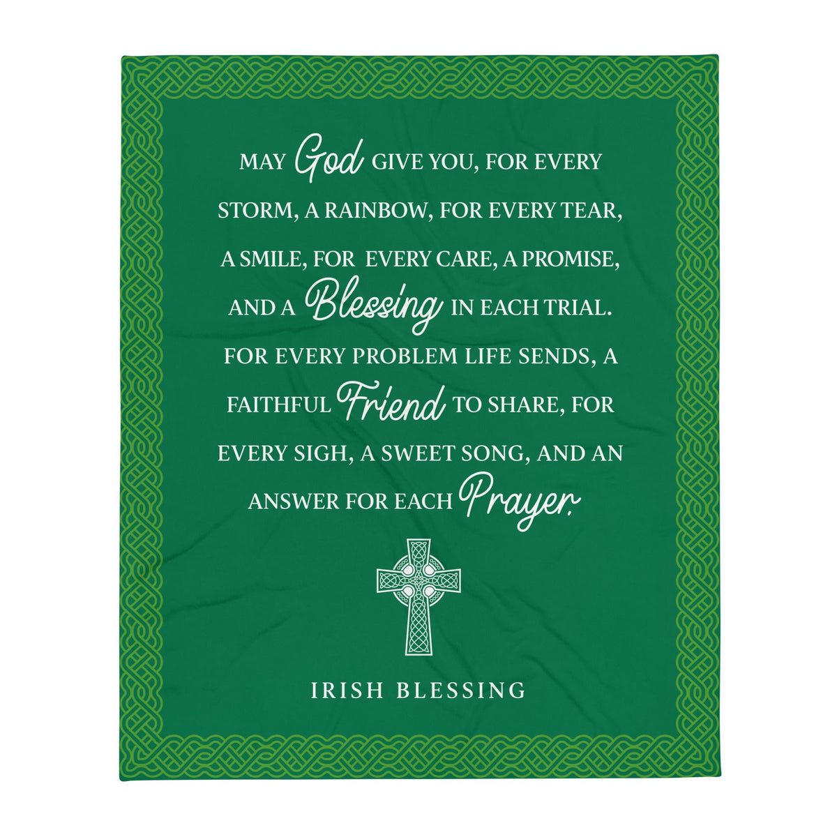 St. Patrick&#39;s Day Inspirational Soft And Lightweight Throw Blankets For Home Decor - Irish Blessing - LifeSong Milestones