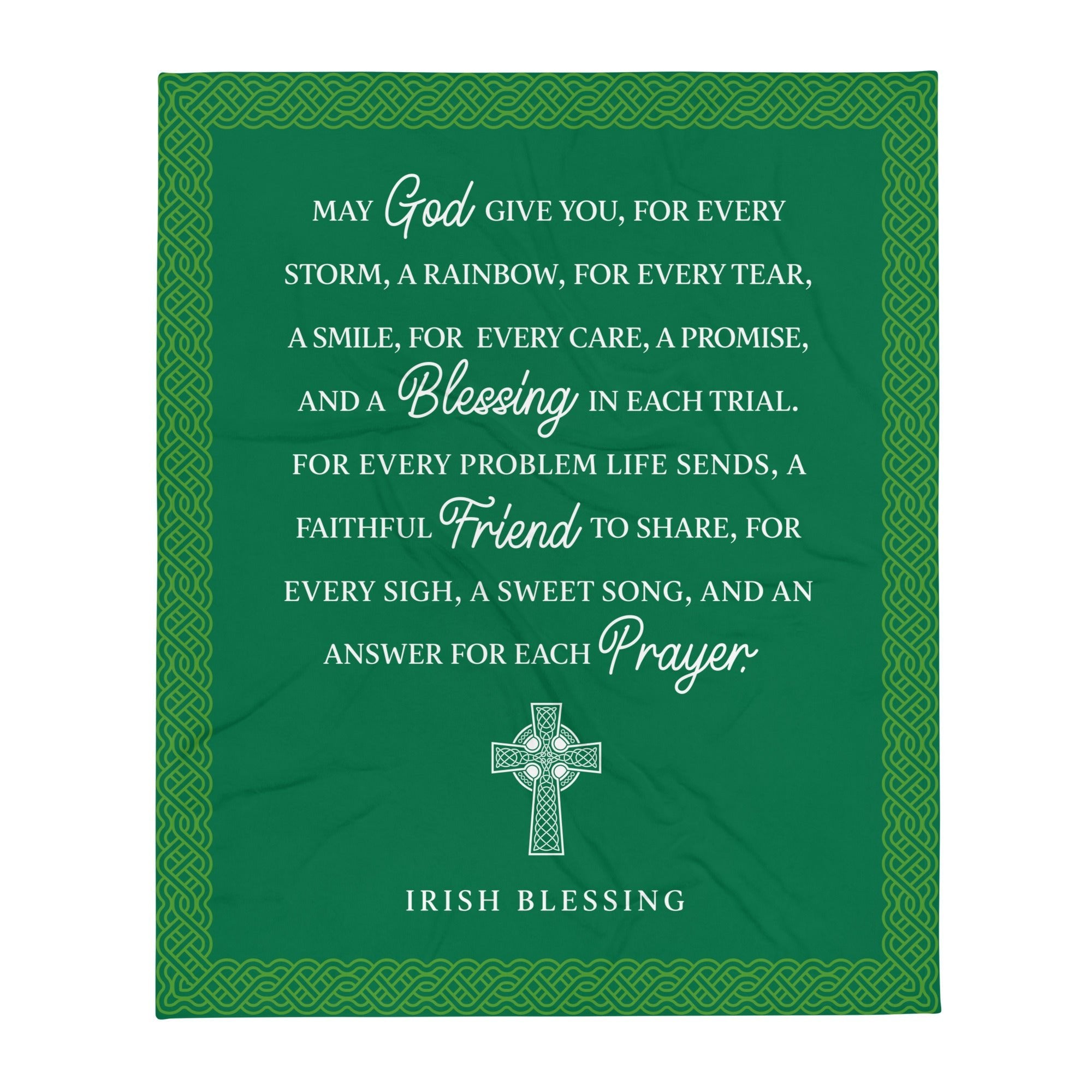 St. Patrick's Day Inspirational Soft And Lightweight Throw Blankets For Home Decor - Irish Blessing - LifeSong Milestones