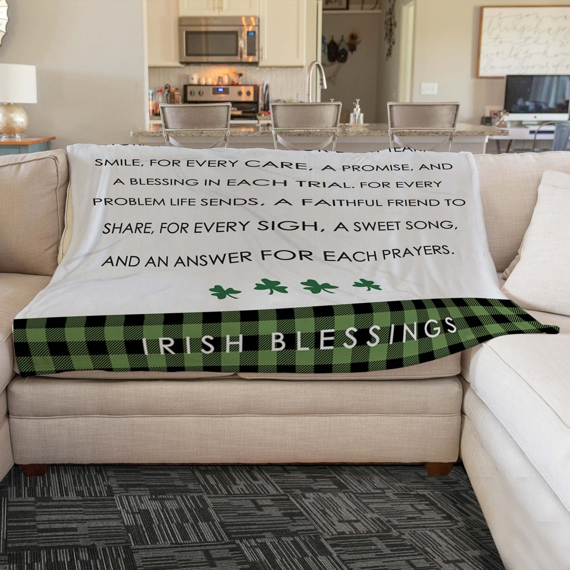 St. Patrick's Day Inspirational Soft And Lightweight Throw Blankets For Home Decor - May God Give You - LifeSong Milestones