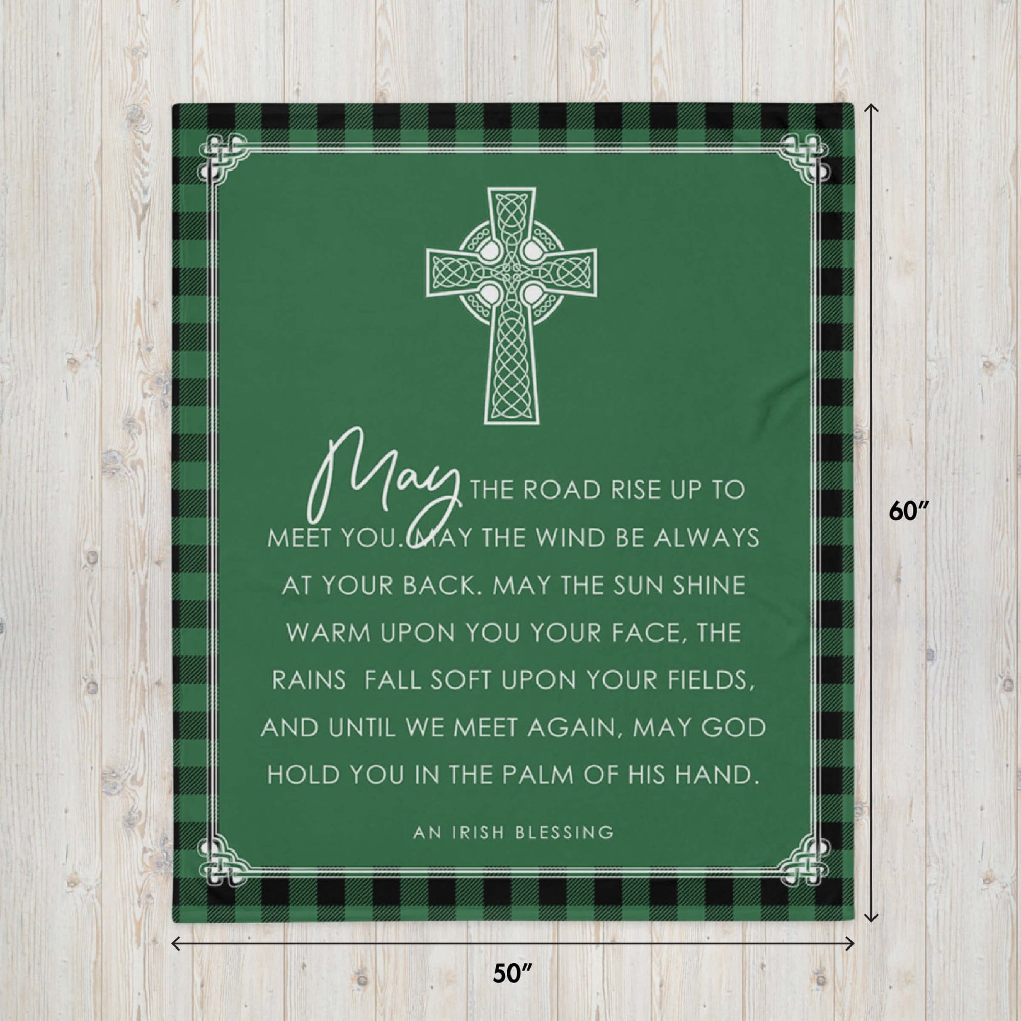 St. Patrick's Day Inspirational Soft And Lightweight Throw Blankets For Home Decor - May The Road Rise Up - LifeSong Milestones