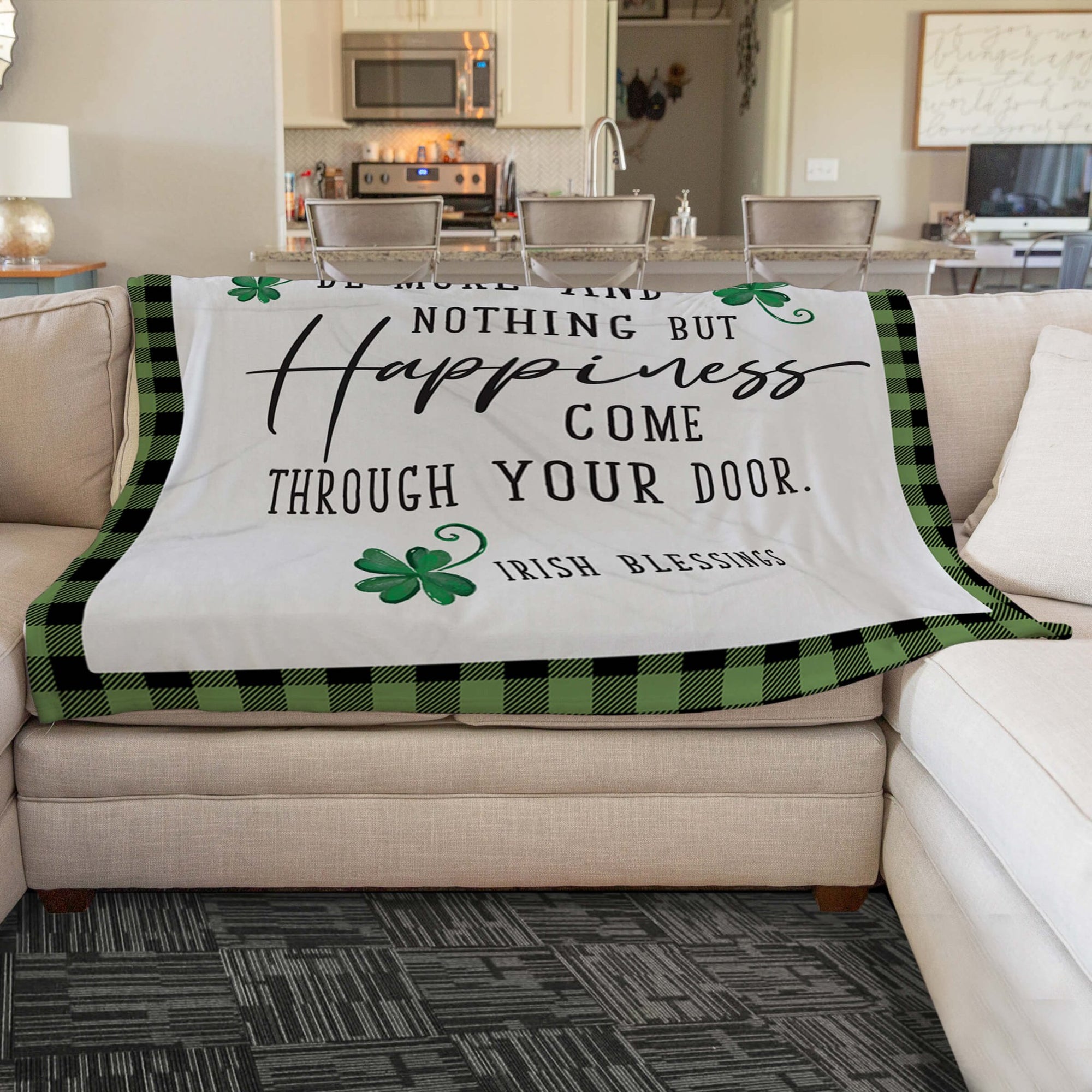 St. Patrick's Day Inspirational Soft And Lightweight Throw Blankets For Home Decor - May Your Troubles Be - LifeSong Milestones