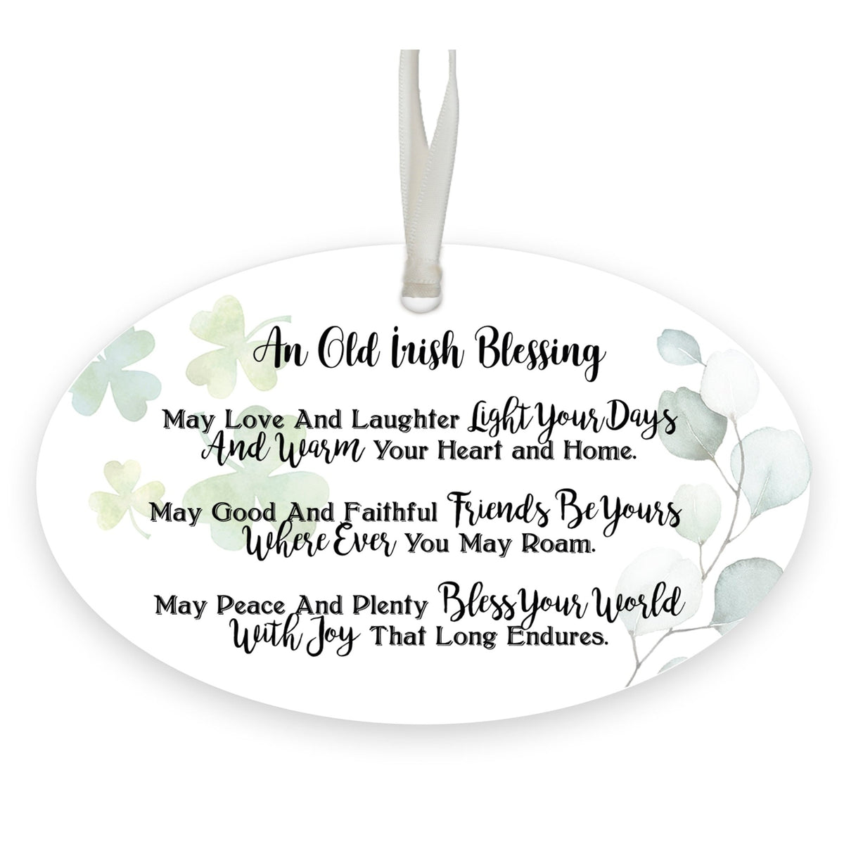 St. Patrick’s Day Irish Everyday Oval Ornament 4x2.5- An Old Irish Blessing - LifeSong Milestones