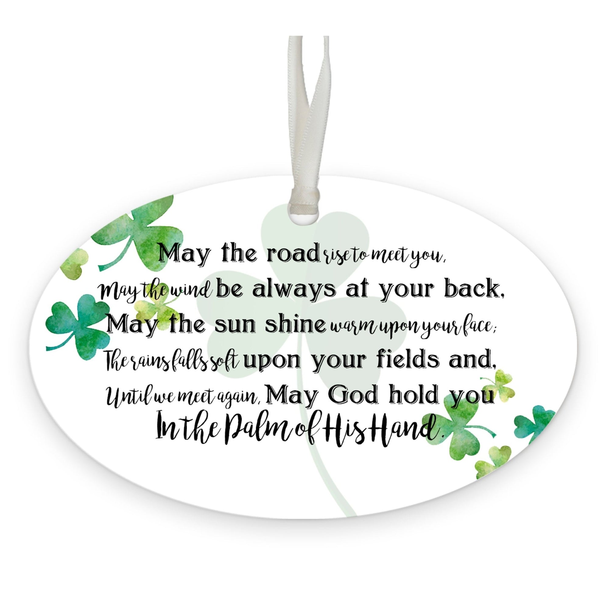 St. Patrick’s Day Irish Everyday Oval Ornament 4x2.5- May The Road Rise - LifeSong Milestones