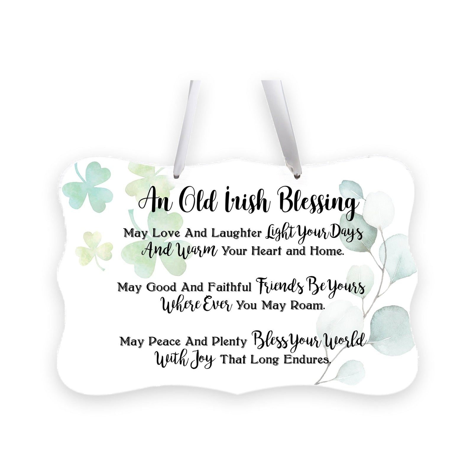 St. Patrick’s Day Irish Everyday Ribbon Wall Sign 8x12 - An Old Irish Blessing - LifeSong Milestones