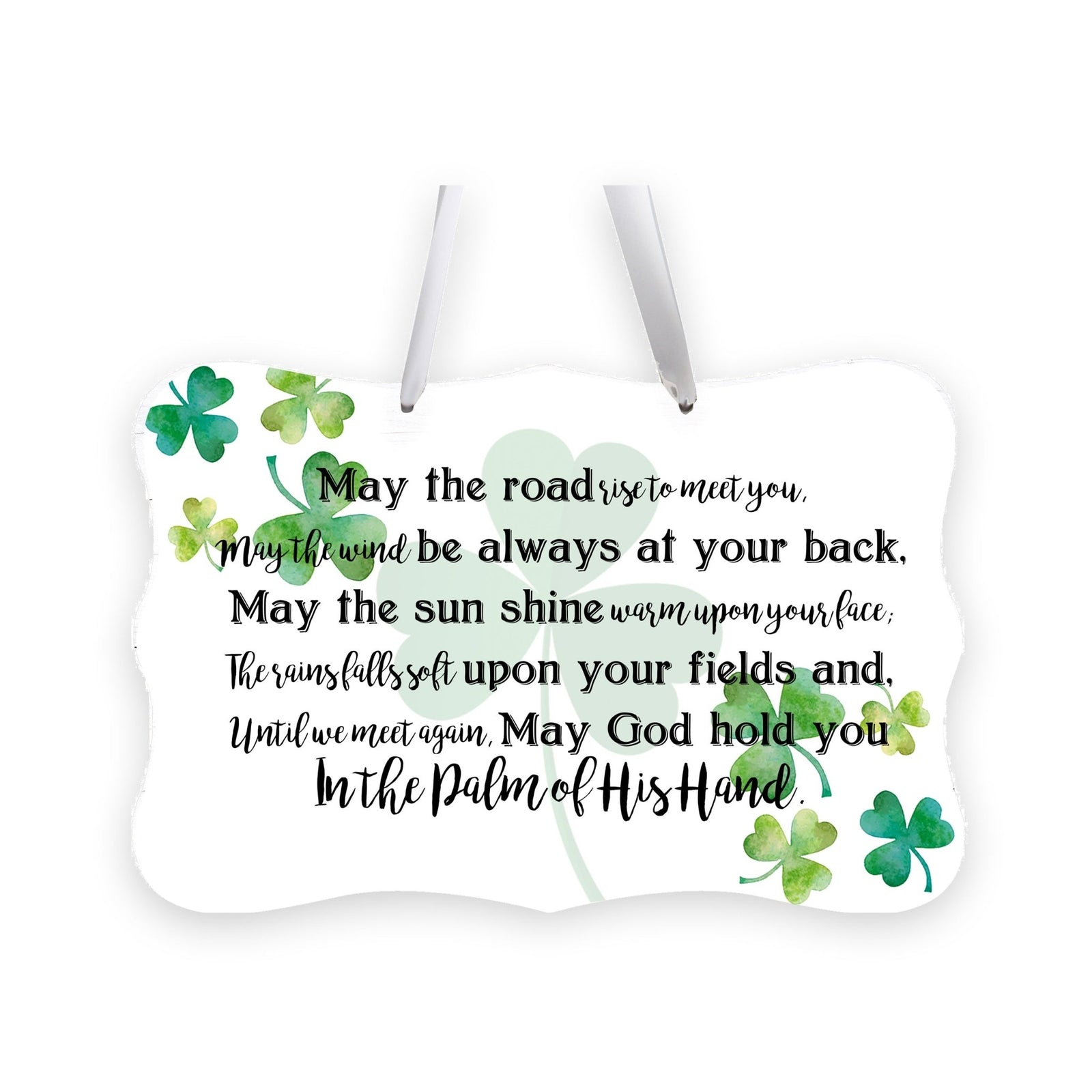 St. Patrick’s Day Irish Everyday Ribbon Wall Sign 8x12 - May The Road Rise - LifeSong Milestones