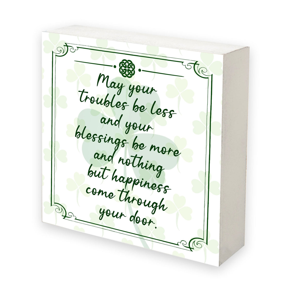 St. Patrick’s Day Irish Everyday Shadow Box 10x10 - May Your Trouble Be Less - LifeSong Milestones