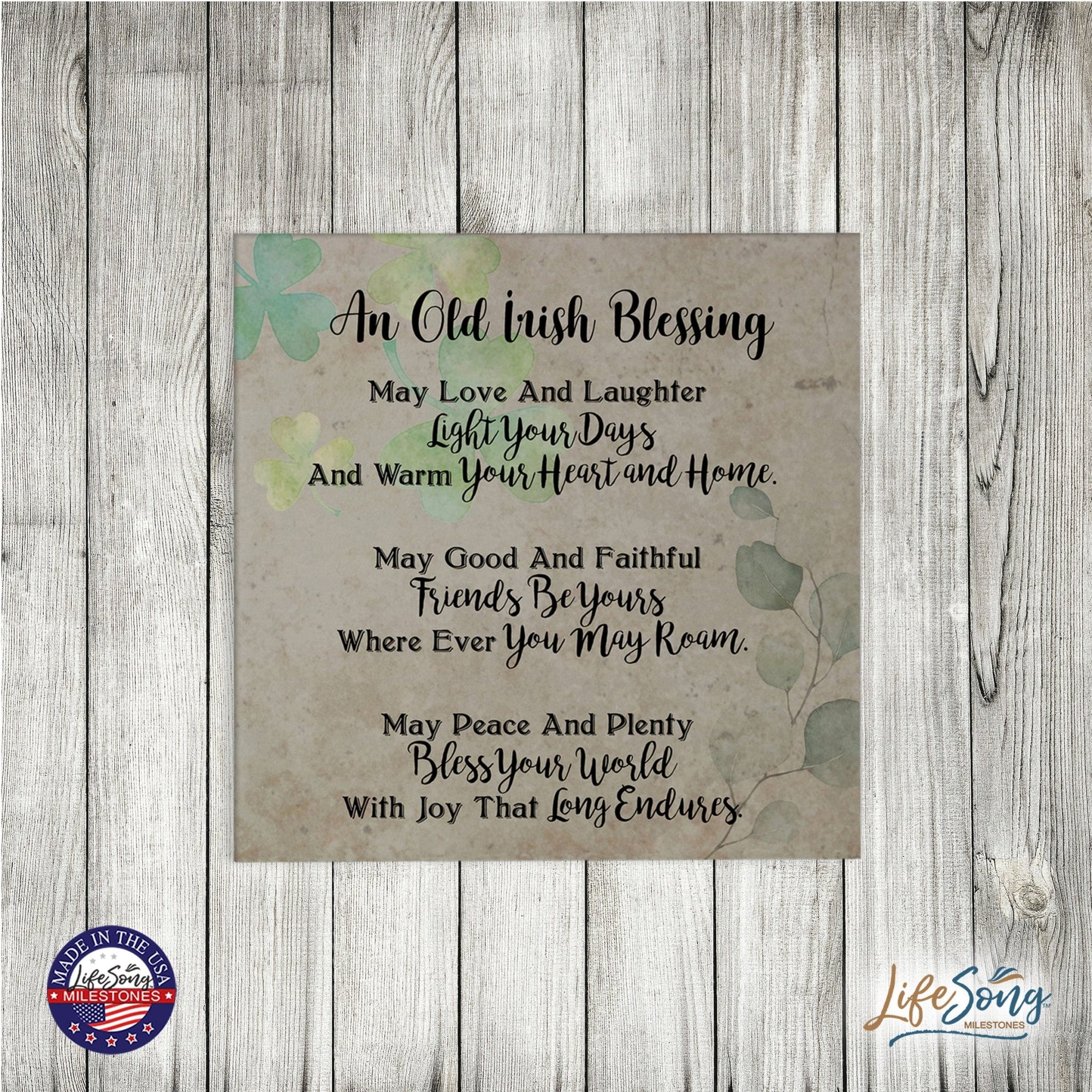 St. Patrick's Day Irish Everyday Trivet 5.75x5.75 - An Old Irish Blessing - LifeSong Milestones