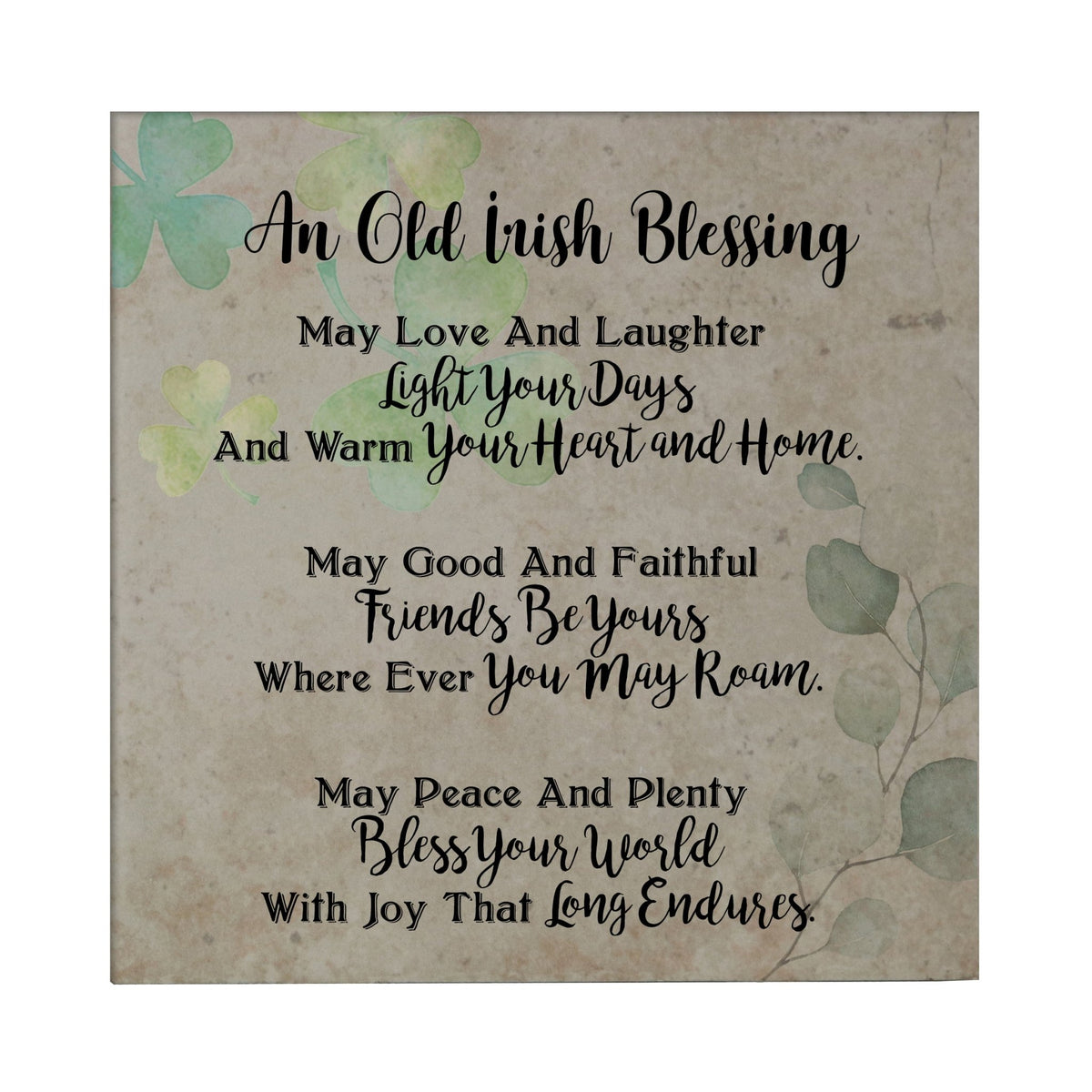 St. Patrick&#39;s Day Irish Everyday Trivet 5.75x5.75 - An Old Irish Blessing - LifeSong Milestones