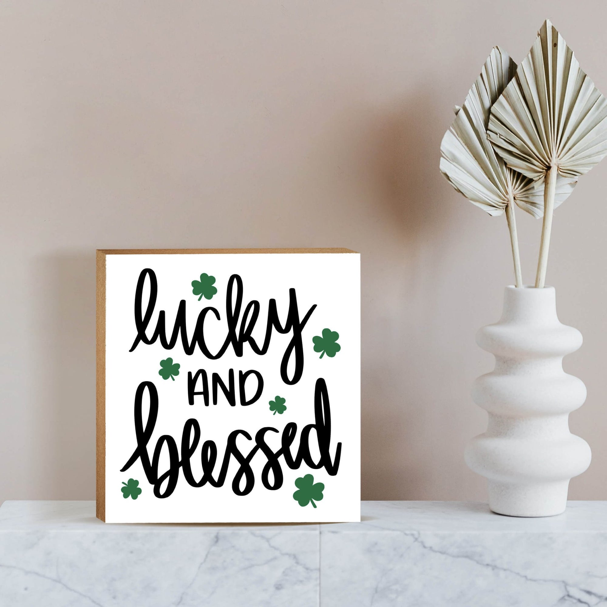 St. Patrick’s Day Wooden Tabletop Signs and Shelf Decor for Home Decorations - LifeSong Milestones