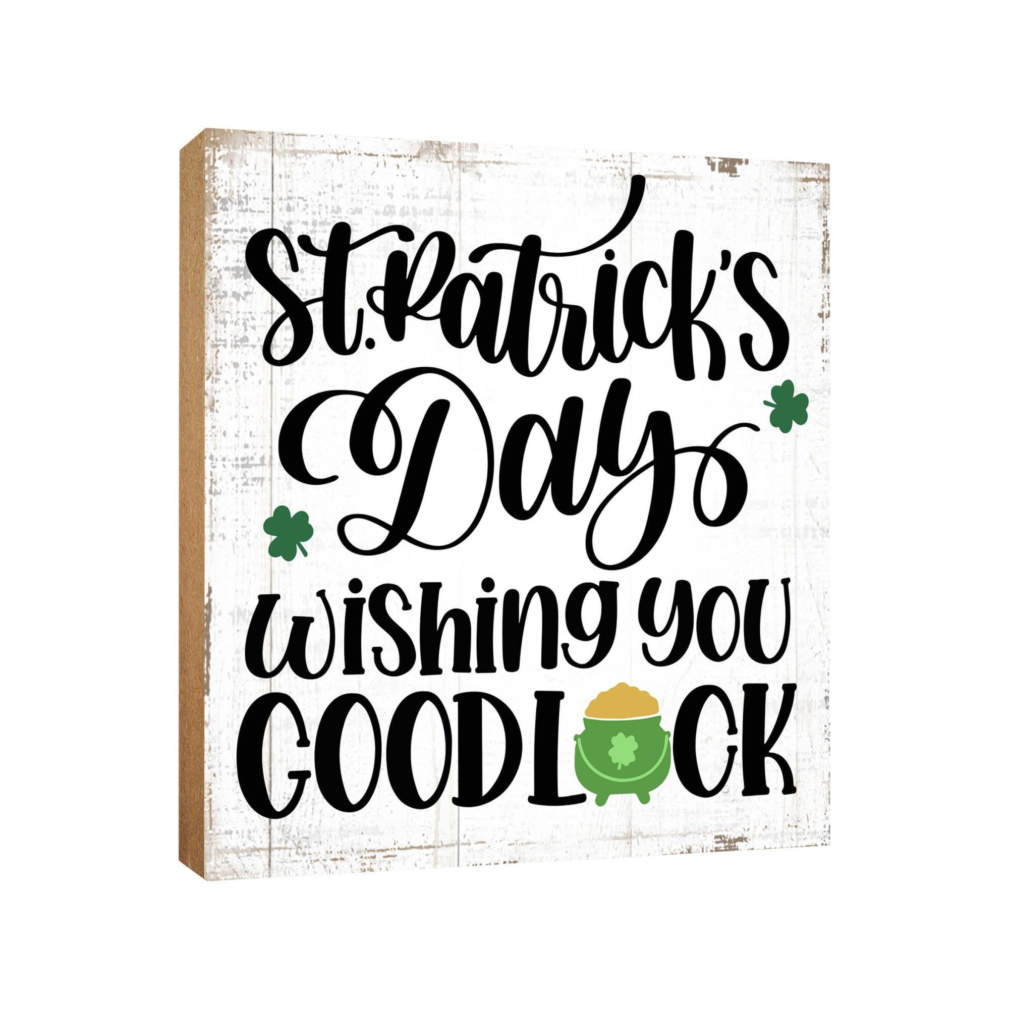 St. Patrick’s Day Wooden Tabletop Signs and Shelf Decor for Home Decorations - LifeSong Milestones