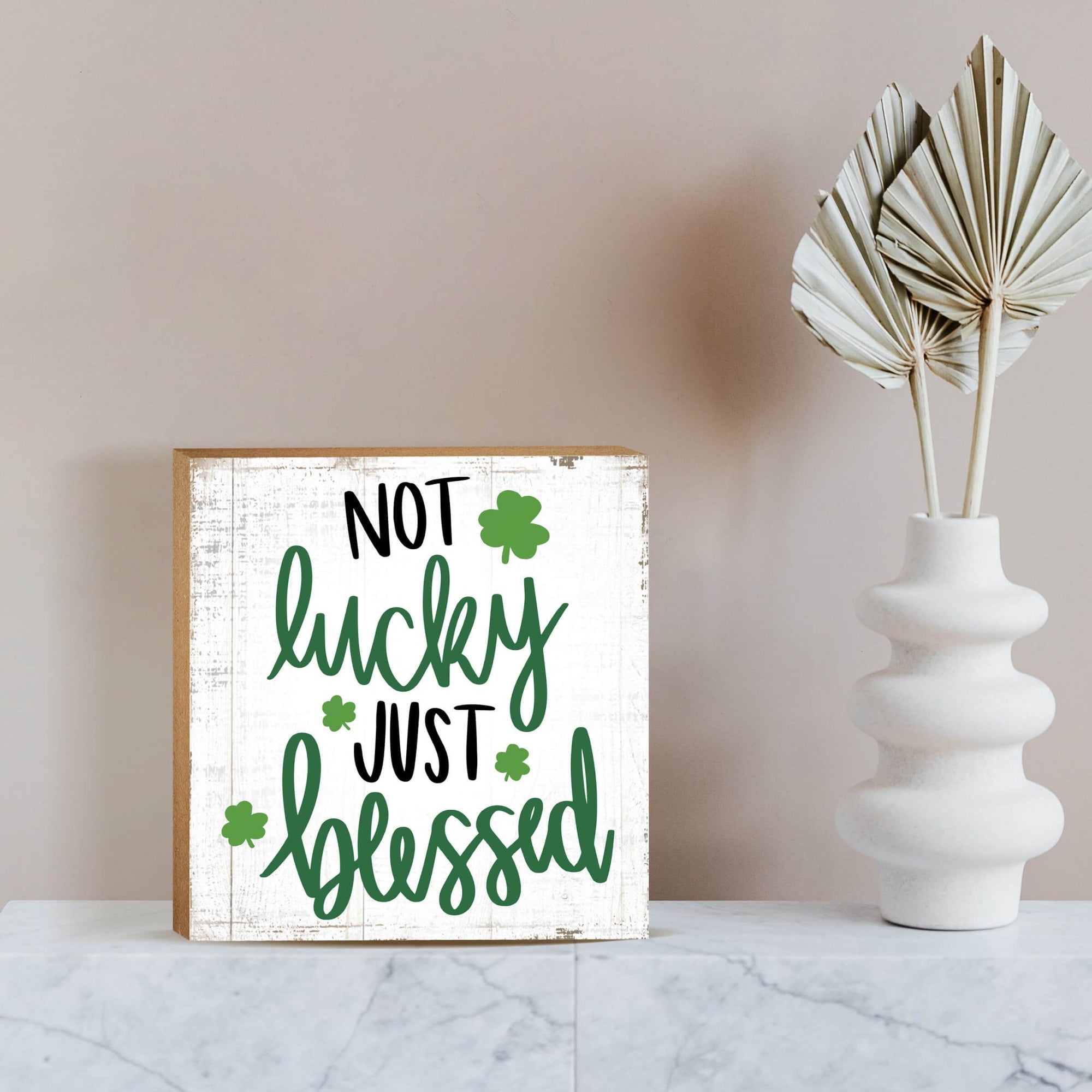 St. Patrick’s Day Wooden Tabletop Signs and Shelf Decor for Home Decorations - LifeSong Milestones