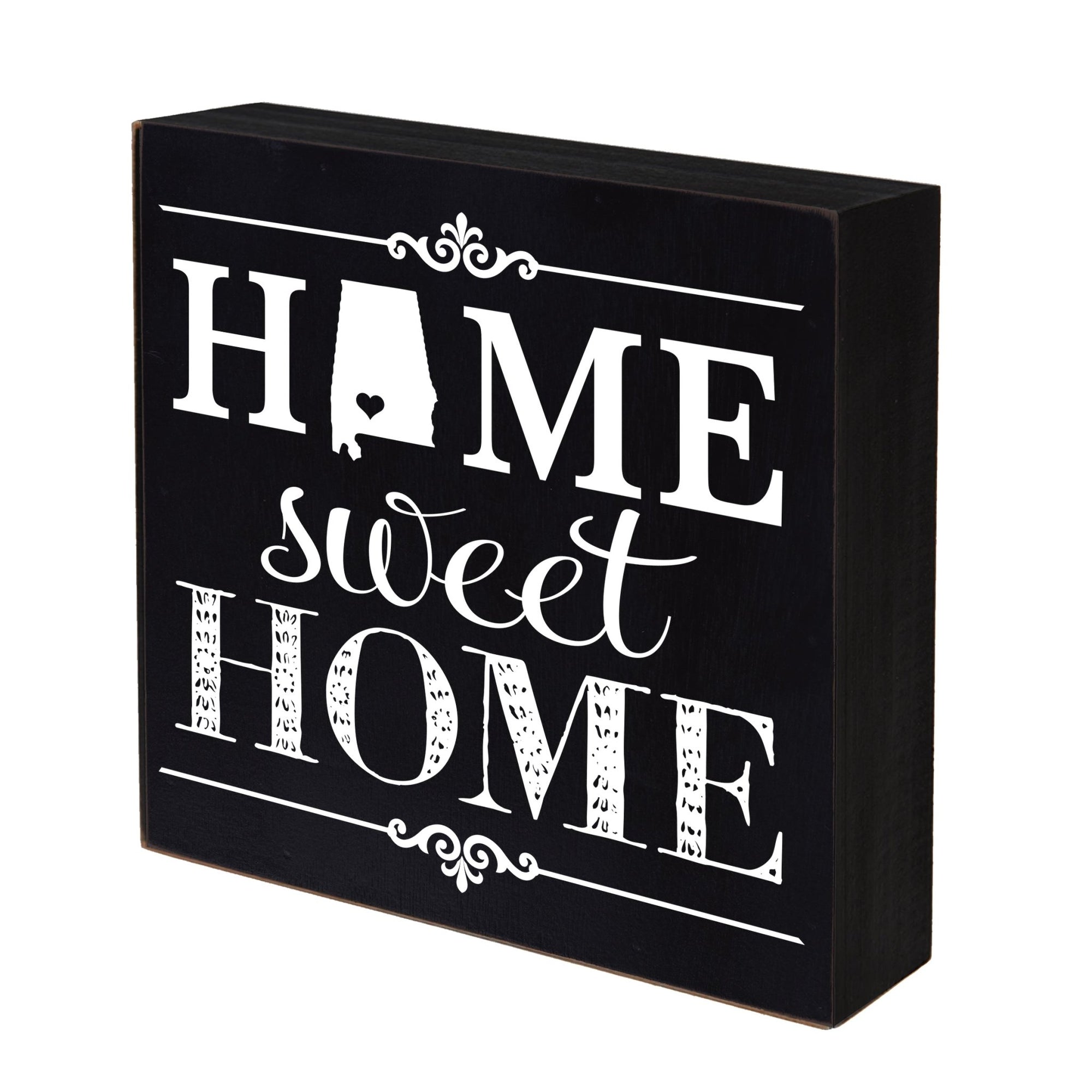 State Shadow Box Home Sweet Home 6x6 - Alabama - LifeSong Milestones