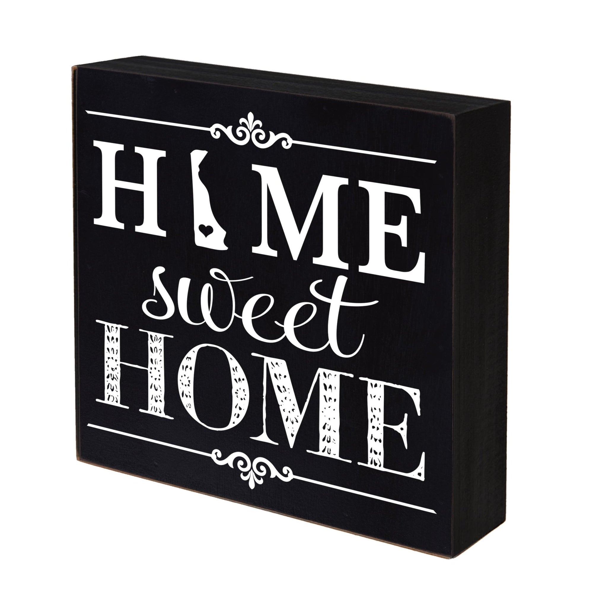 State Shadow Box Home Sweet Home 6x6 - Delaware - LifeSong Milestones