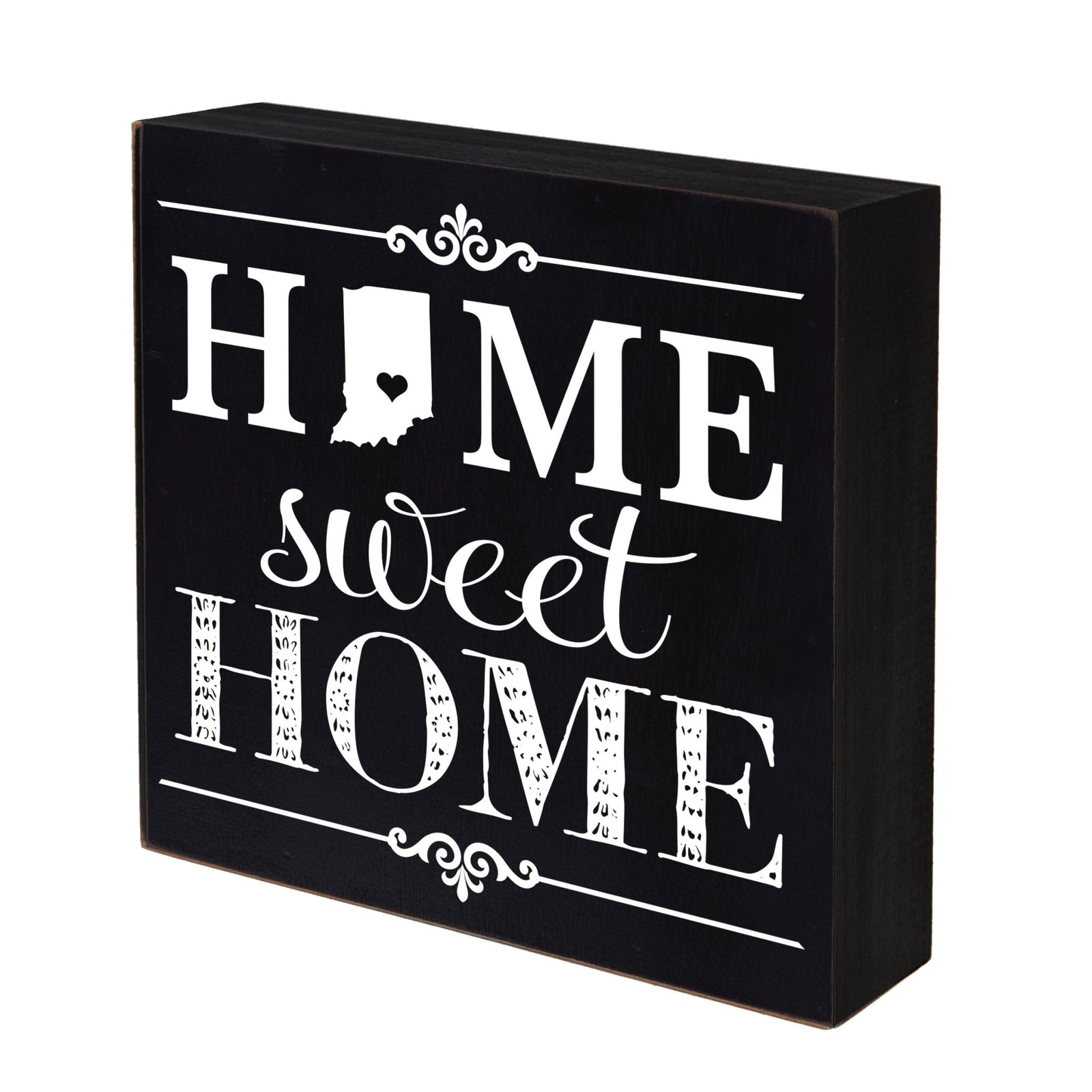 State Shadow Box Home Sweet Home 6x6 - Indiana - LifeSong Milestones