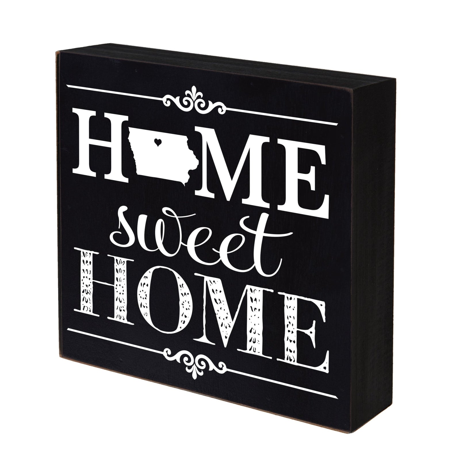 State Shadow Box Home Sweet Home 6x6 - Iowa - LifeSong Milestones
