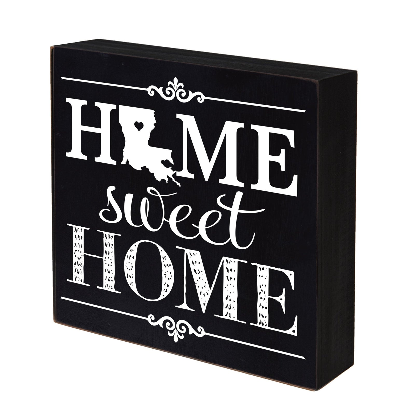 State Shadow Box Home Sweet Home 6x6 - Louisiana - LifeSong Milestones