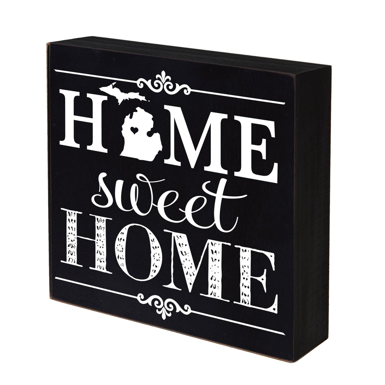 State Shadow Box Home Sweet Home 6x6 - Michigan - LifeSong Milestones