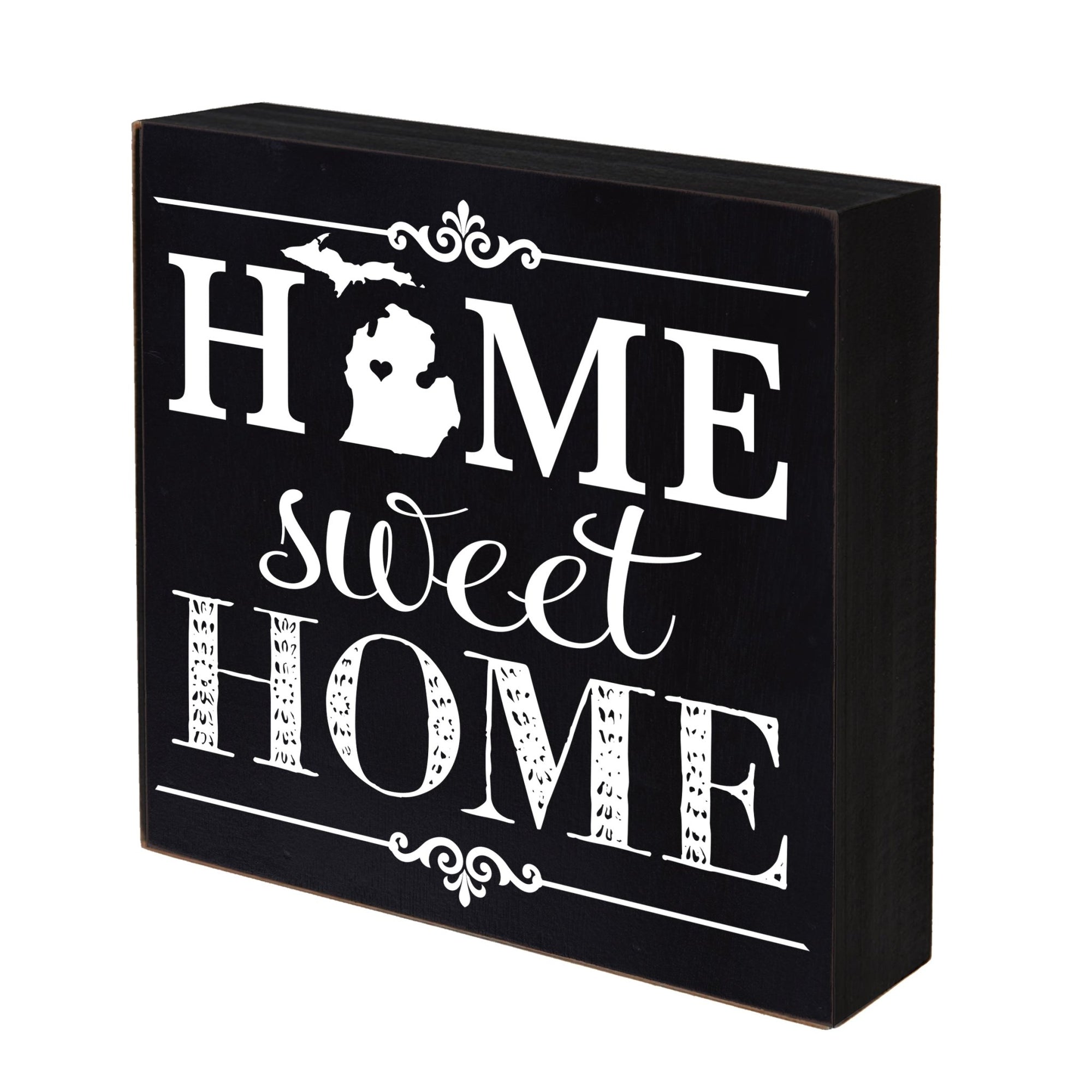 State Shadow Box Home Sweet Home 6x6 - Michigan - LifeSong Milestones