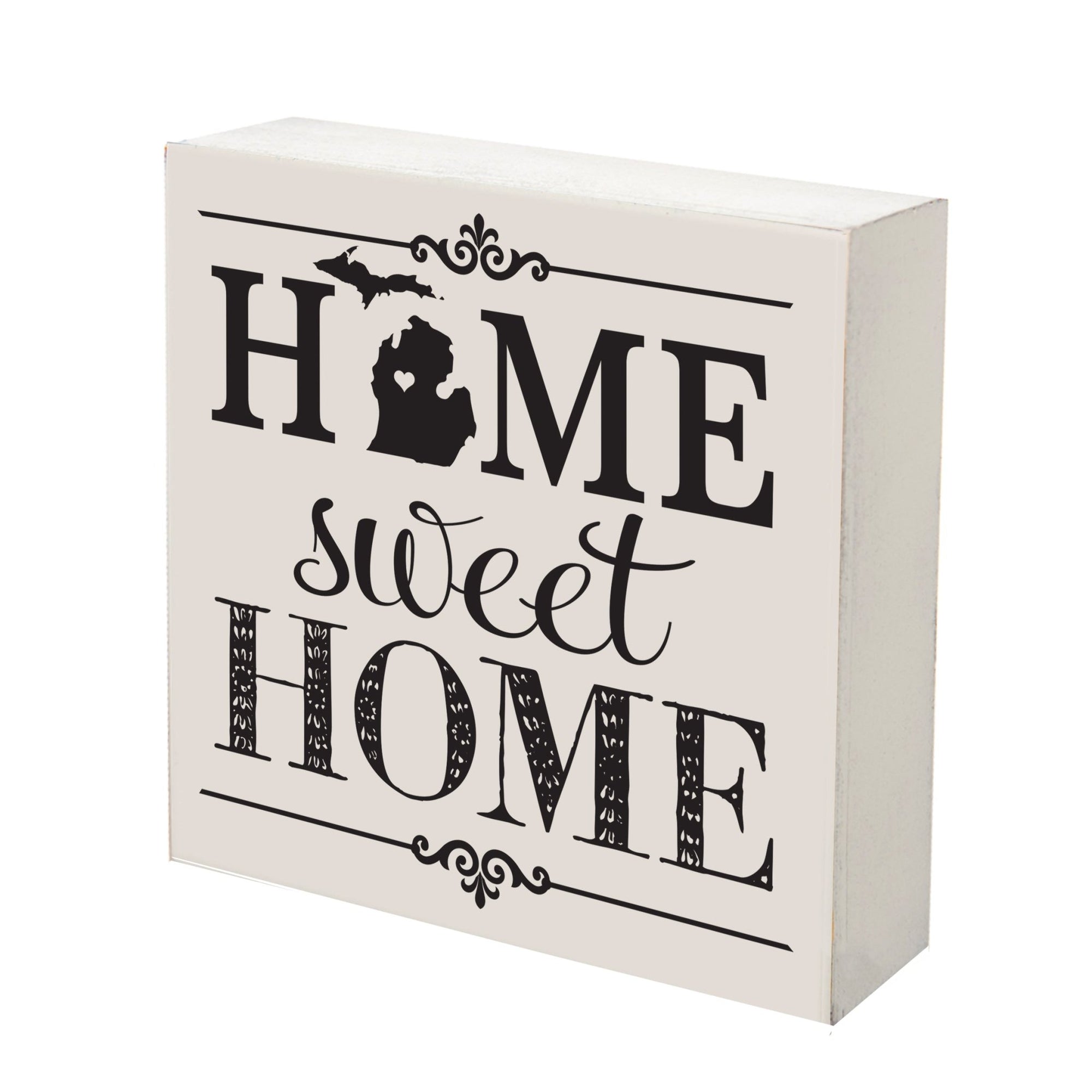 State Shadow Box Home Sweet Home 6x6 - Michigan - LifeSong Milestones