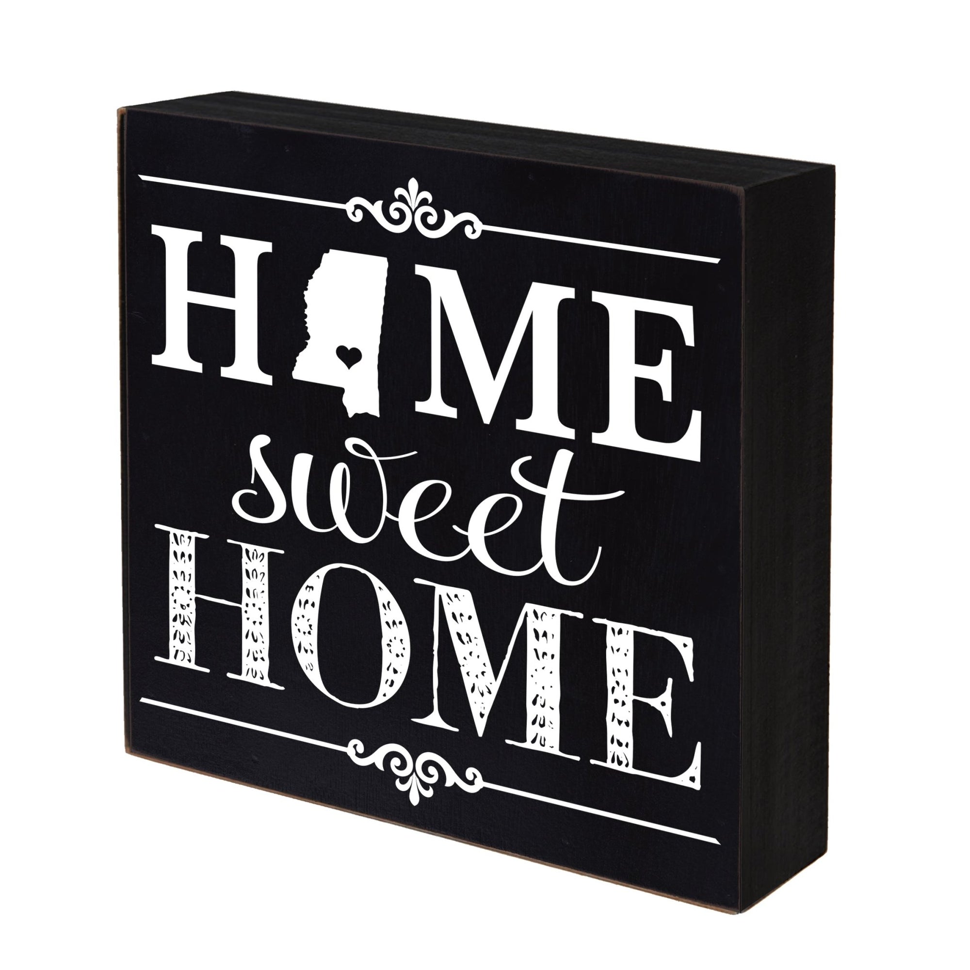 State Shadow Box Home Sweet Home 6x6 - Mississippi - LifeSong Milestones